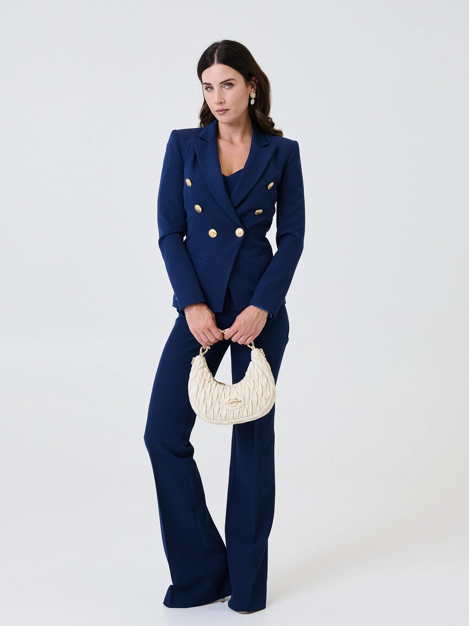 Pantalone "flare" Silence Limited blu navy - Image 4