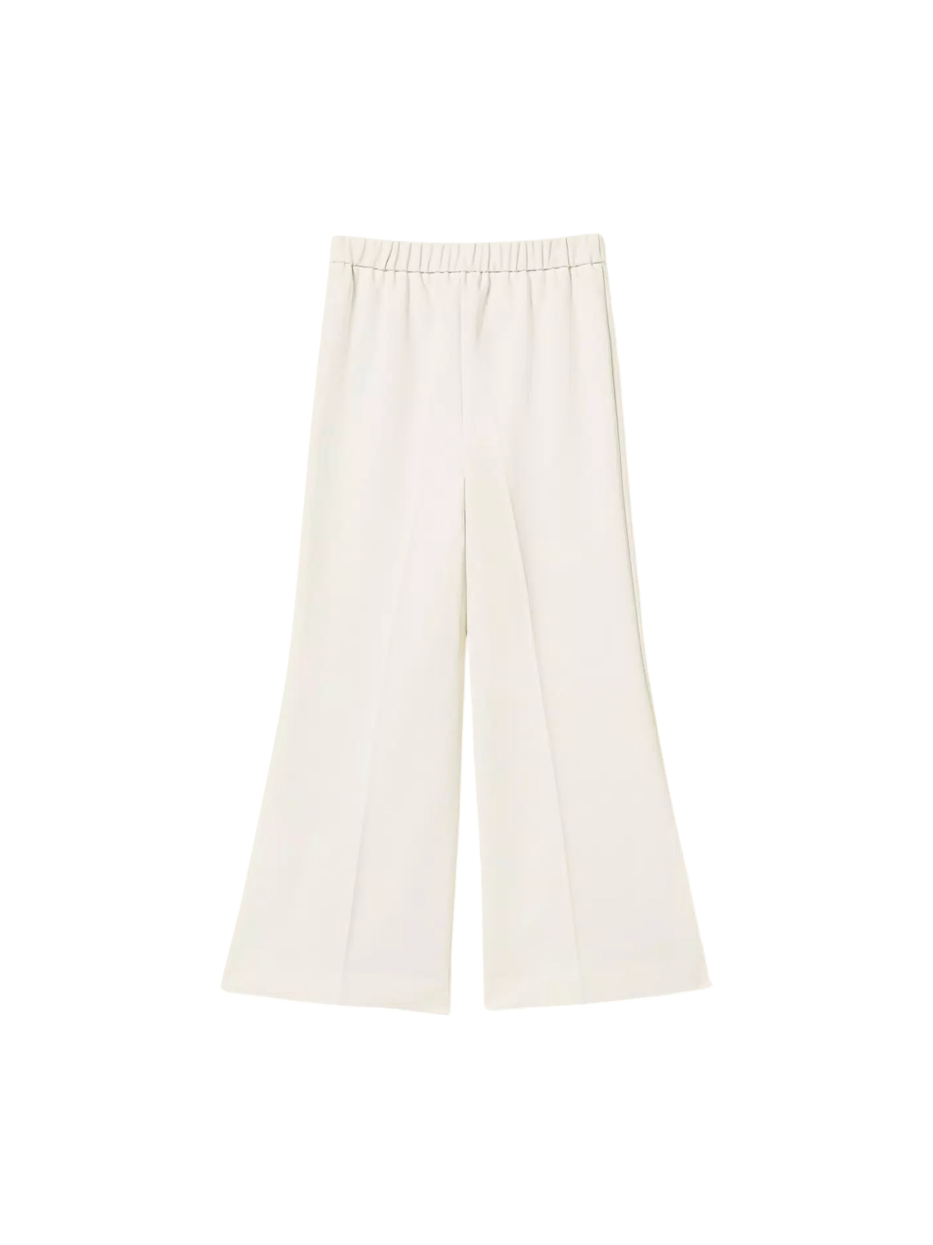 Pantalone flare Twinset bianco in crêpe con spacchi - Image 2