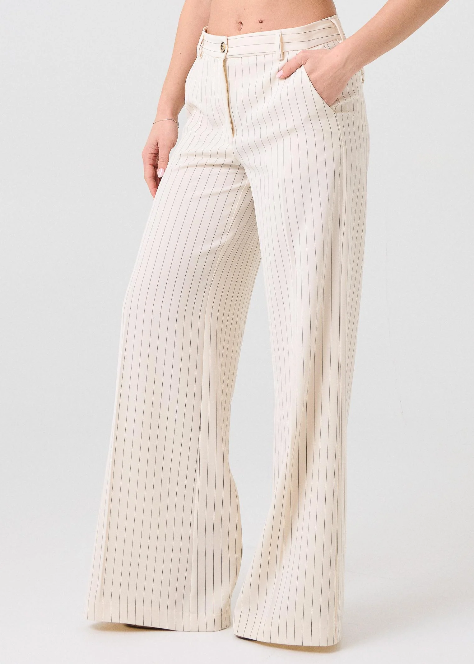 Pantalone gessato Vicolo burro - Image 2