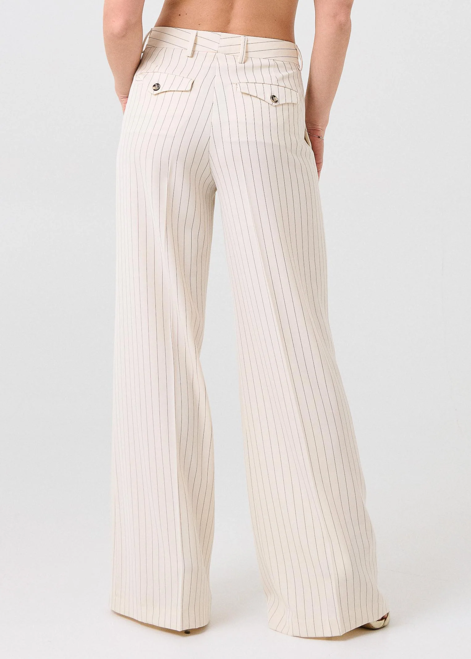 Pantalone gessato Vicolo burro - Image 3