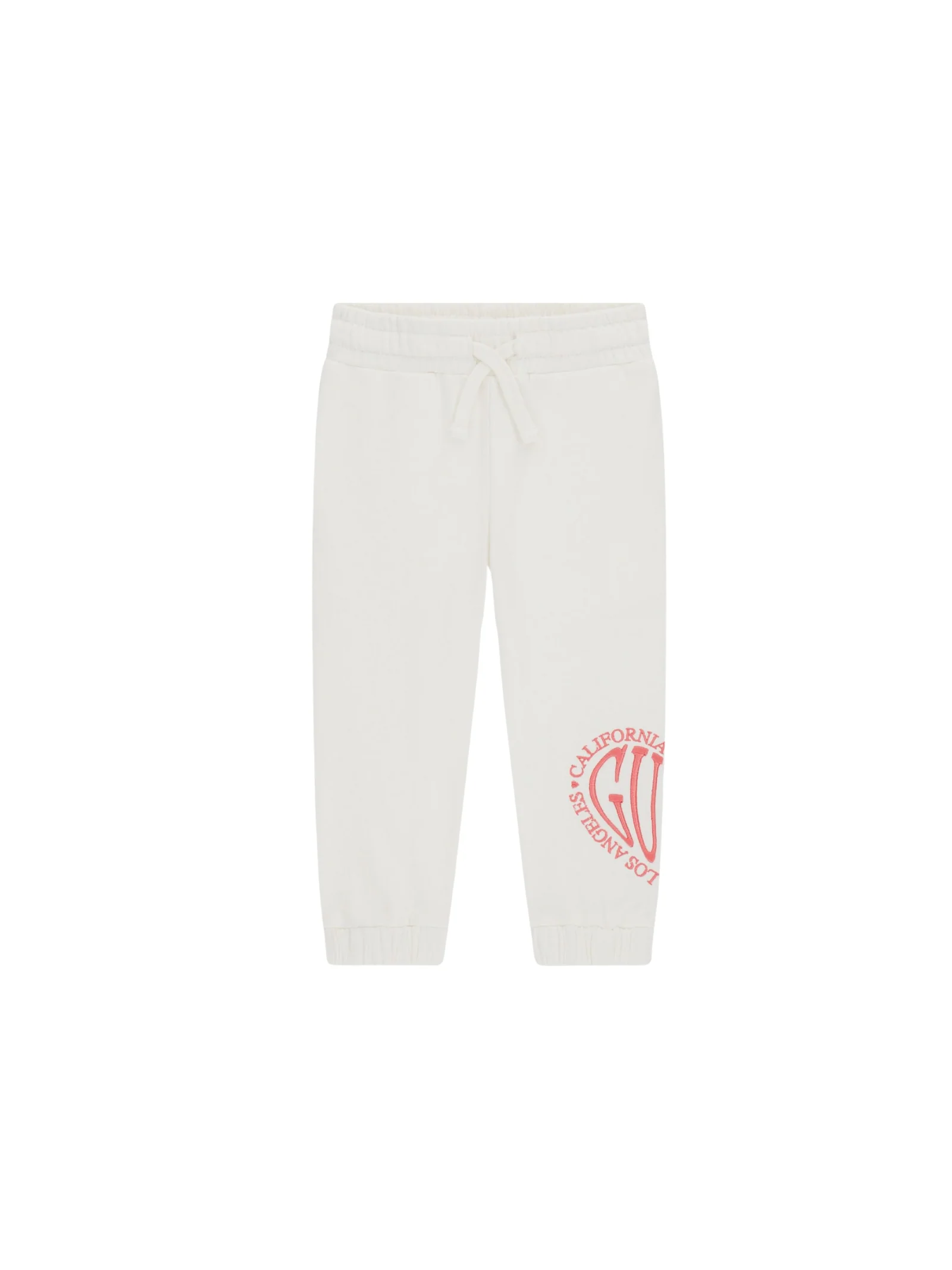 Pantalone Guess bianco con logo a cuore laterale
