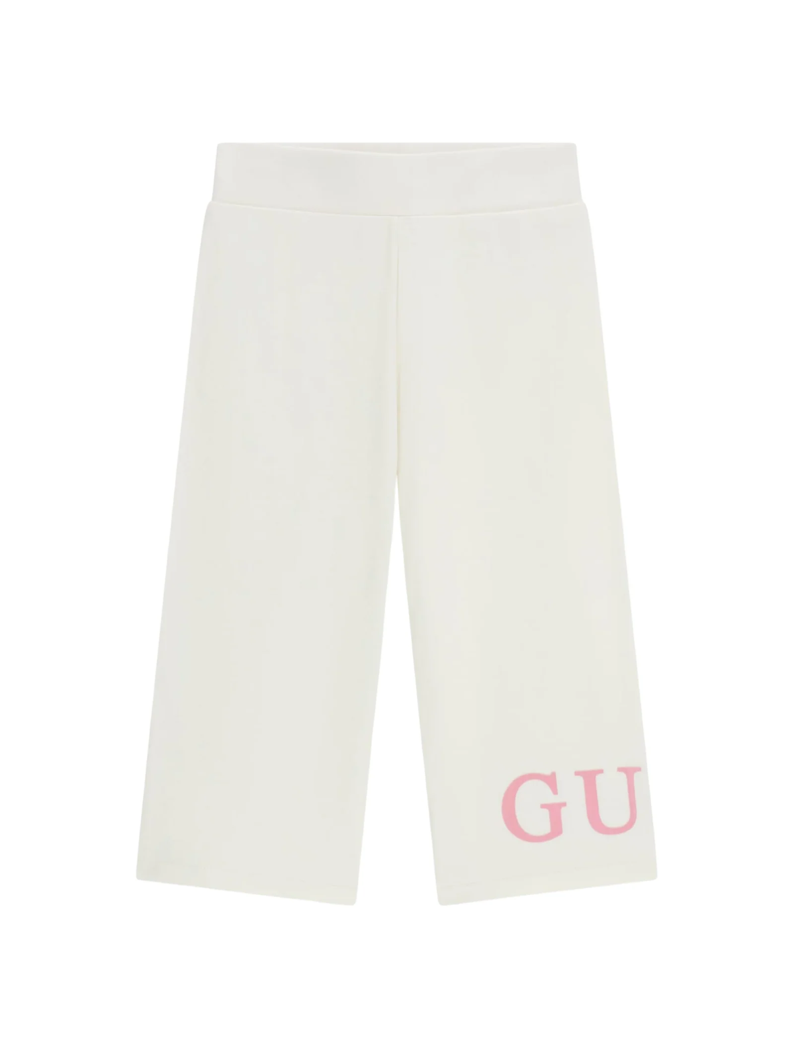 Pantalone Guess bianco con logo sul fondo