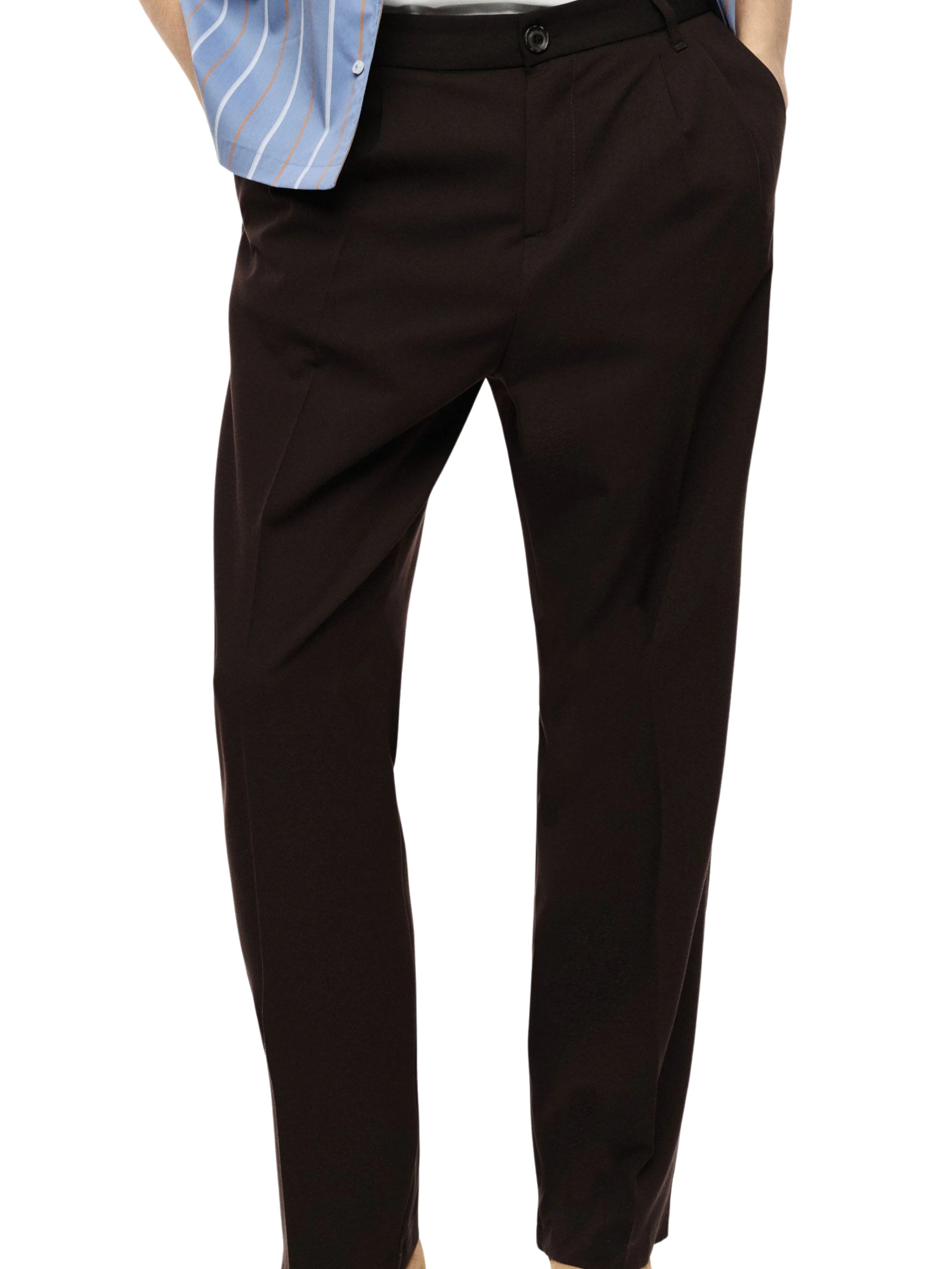 Pantalone Imperial caffe con pinces - Image 2