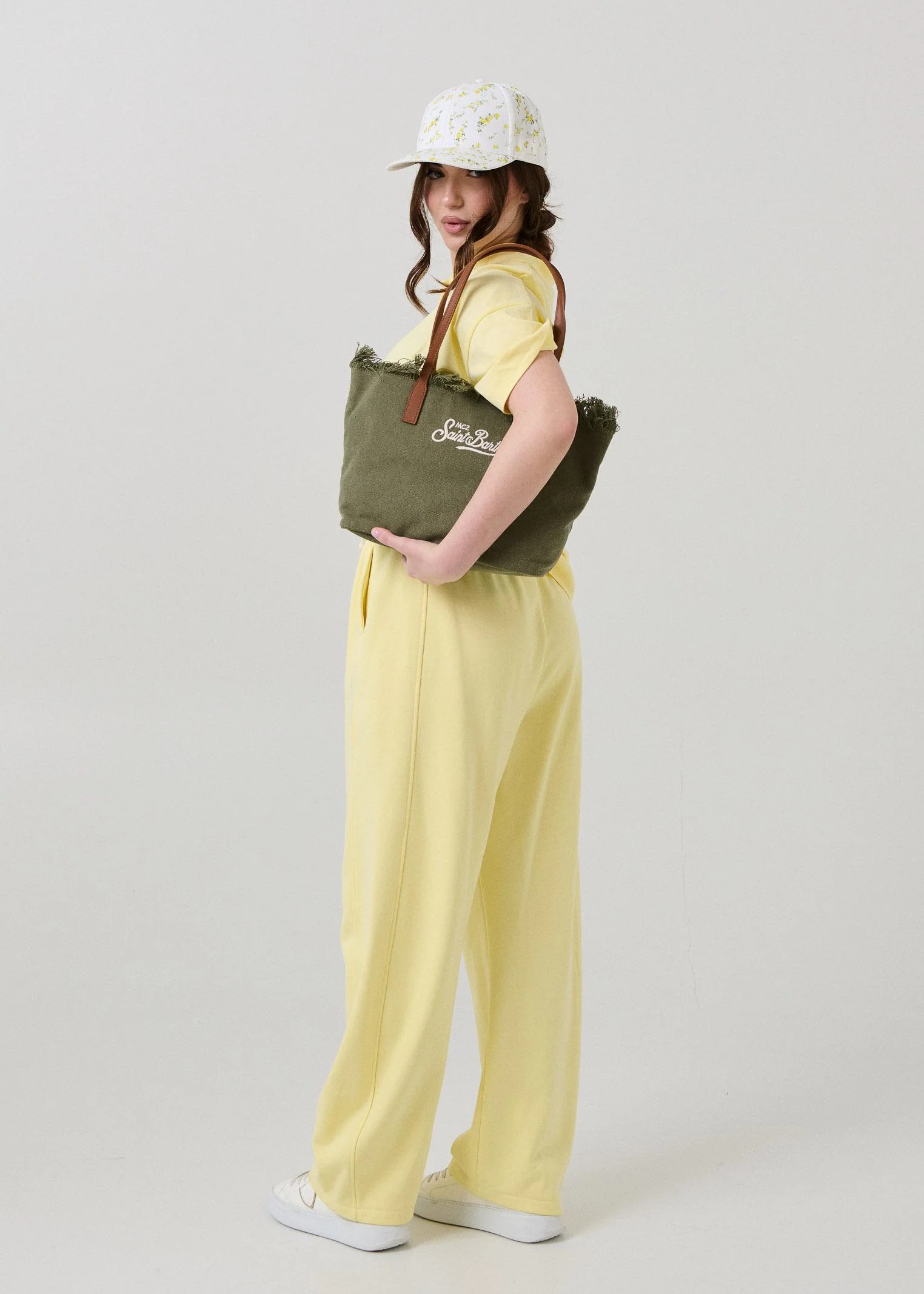 Pantalone in felpa Vicolo giallo - Image 4
