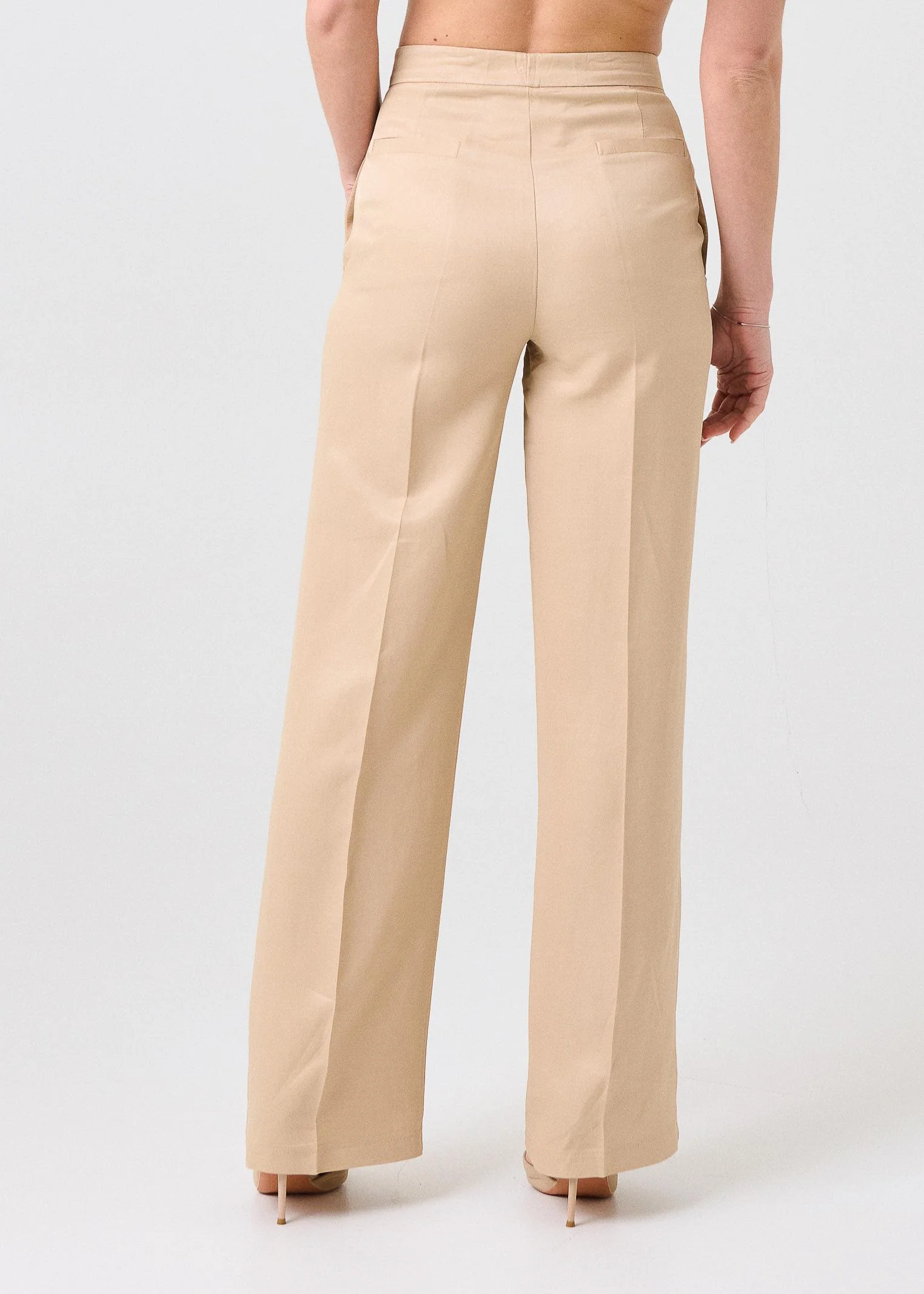 Pantalone in misto lino Vicolo beige - Image 3