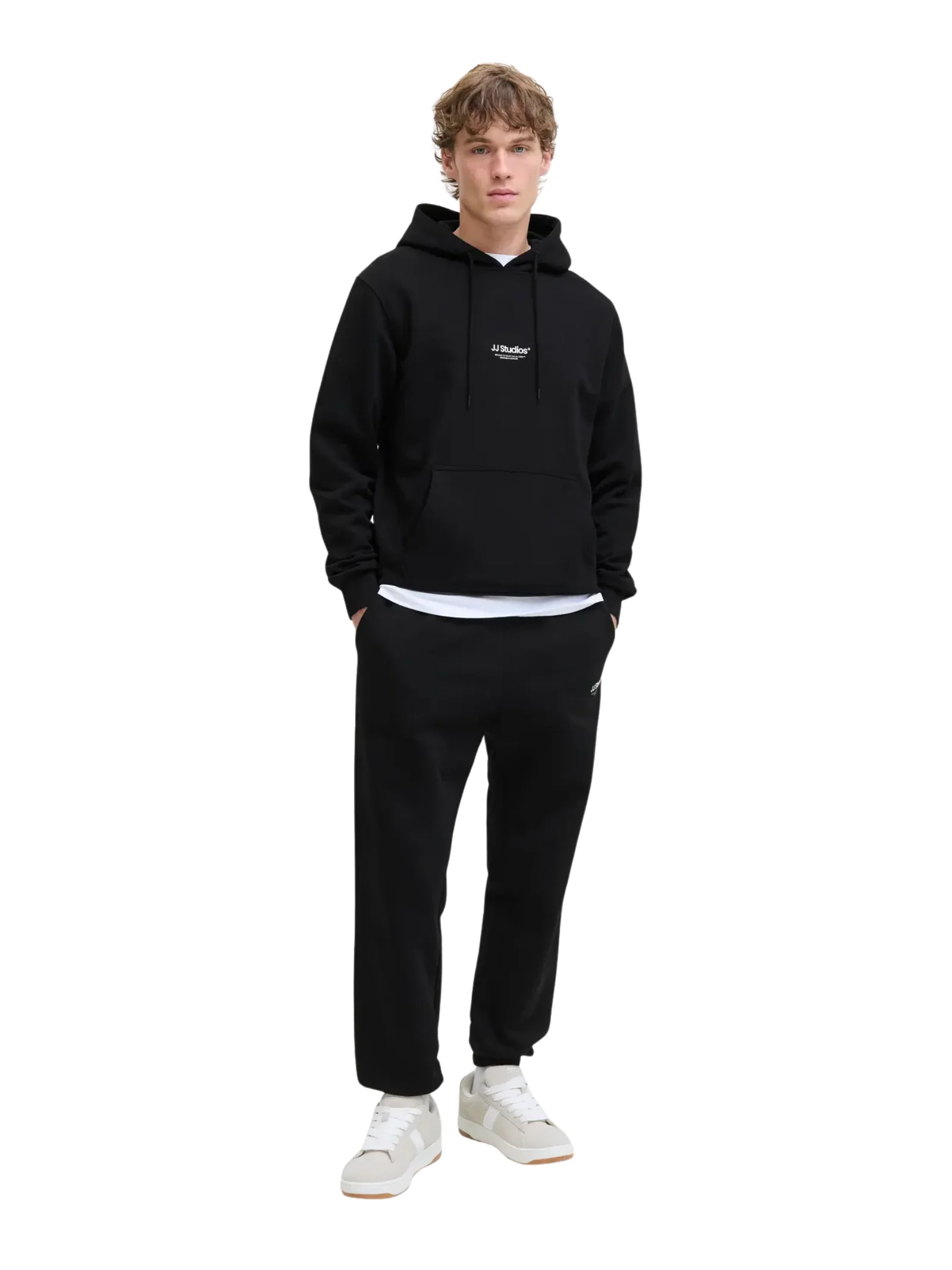 Pantalone in tuta Jack & Jones nero con stampa a contrasto - Image 2