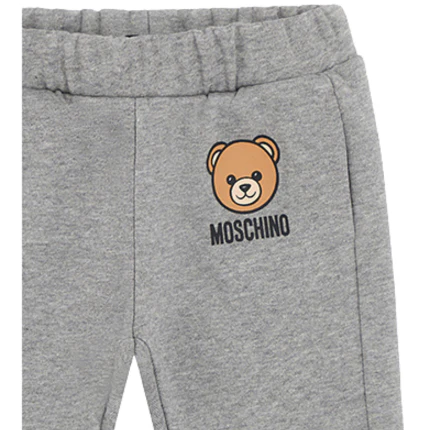 Pantalone in tuta Moschino grigio con teddy bear iconico - Image 2