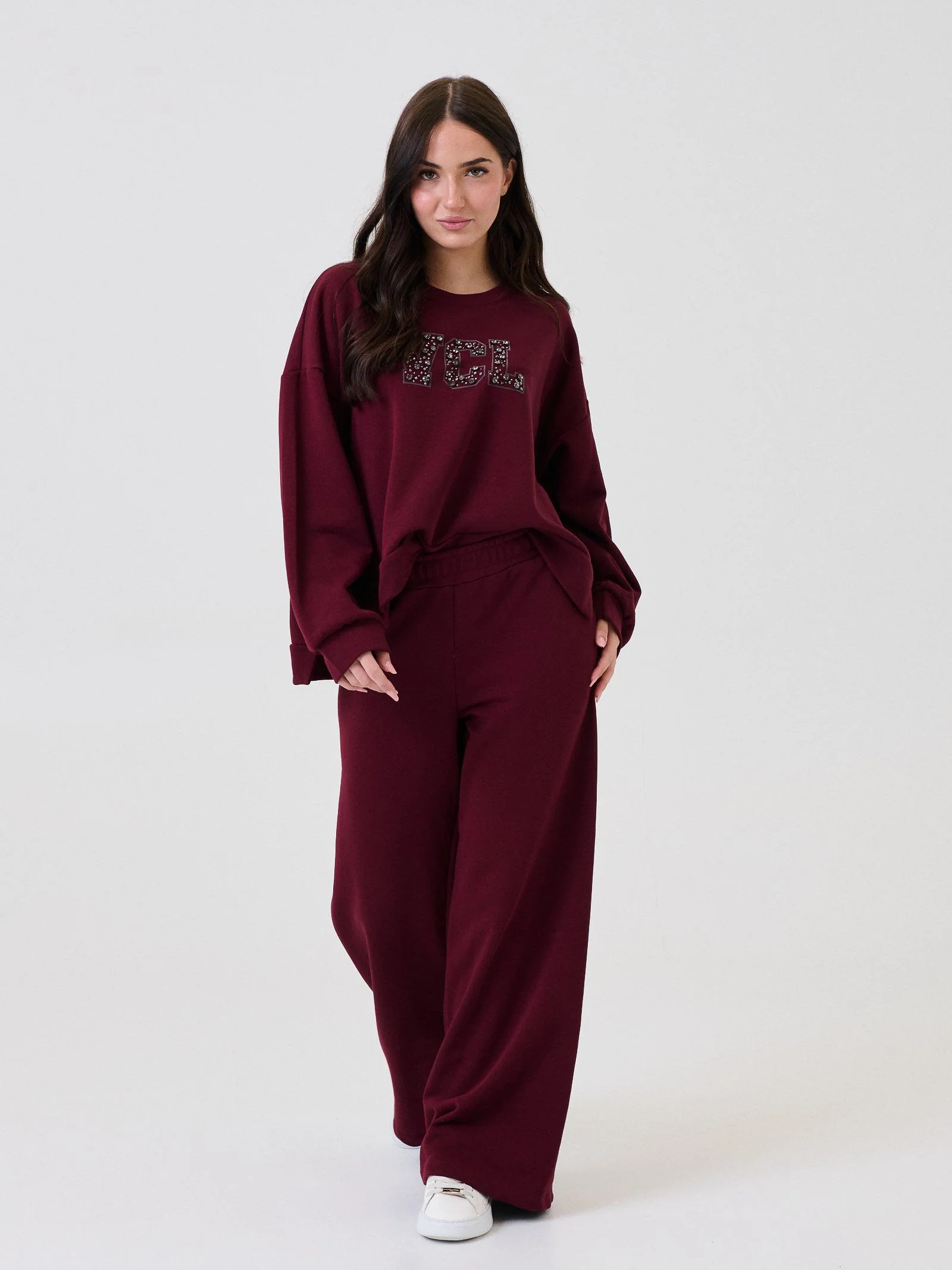 Pantalone in tuta Vicolo bordeaux a palazzo - Image 4