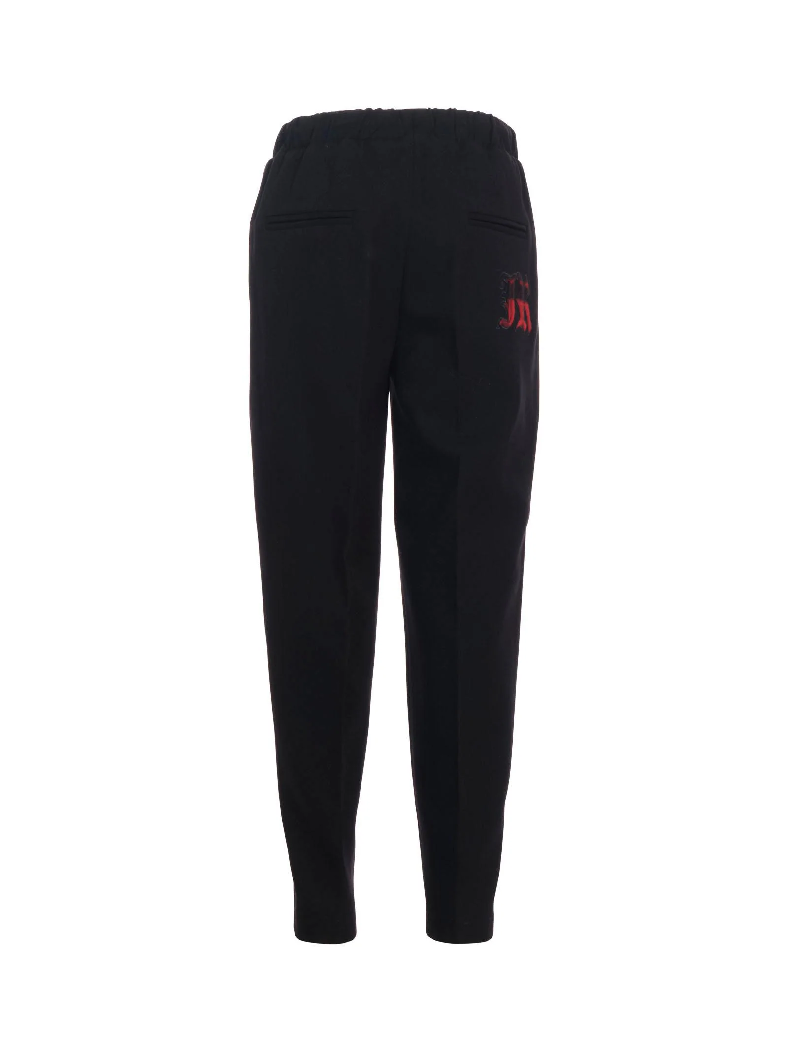 Pantalone John Richmond nero con logo "JR" in rilievo rosso e nero - Image 3