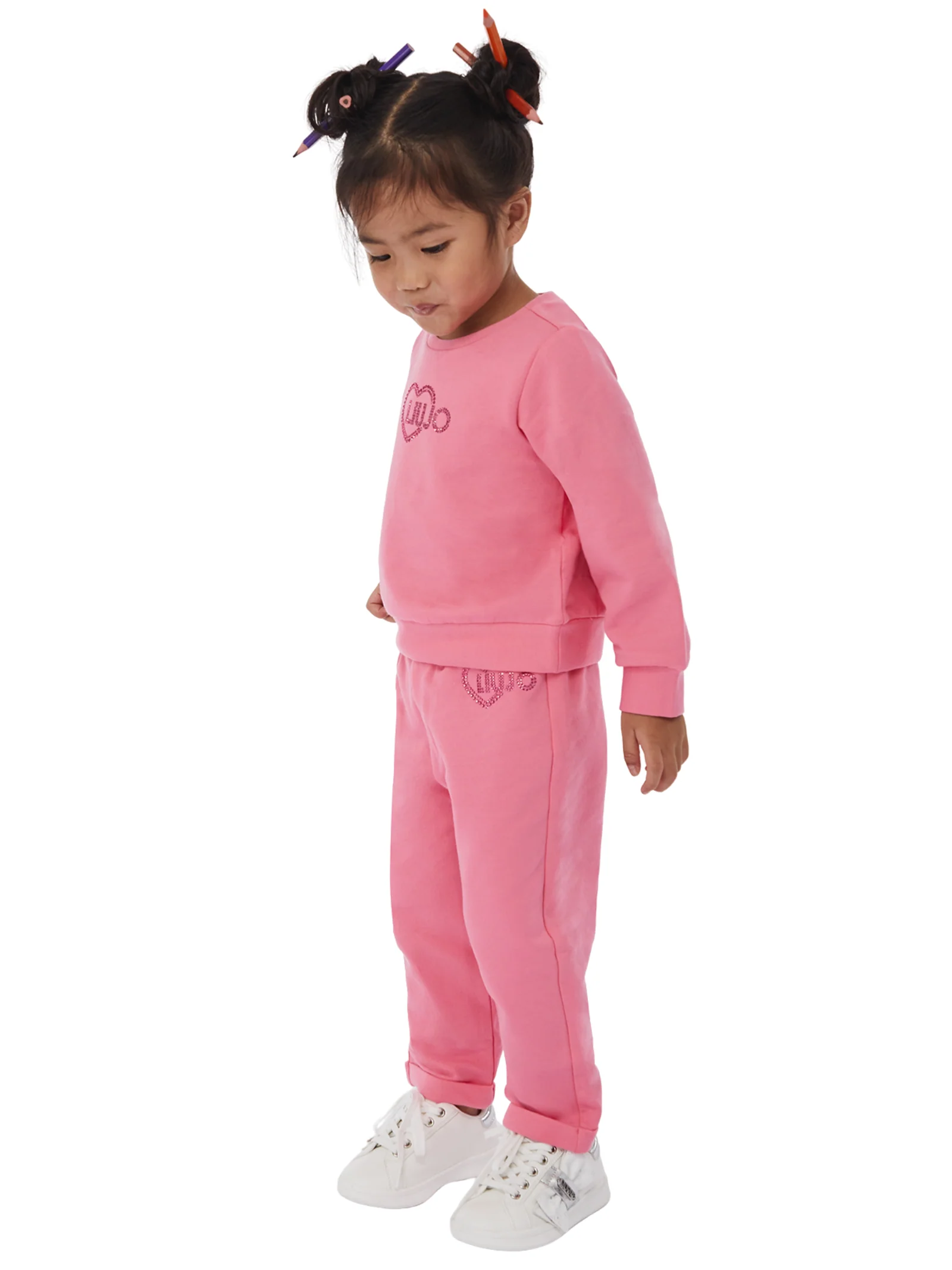 Pantalone Liu Jo rosa con logo - Image 3