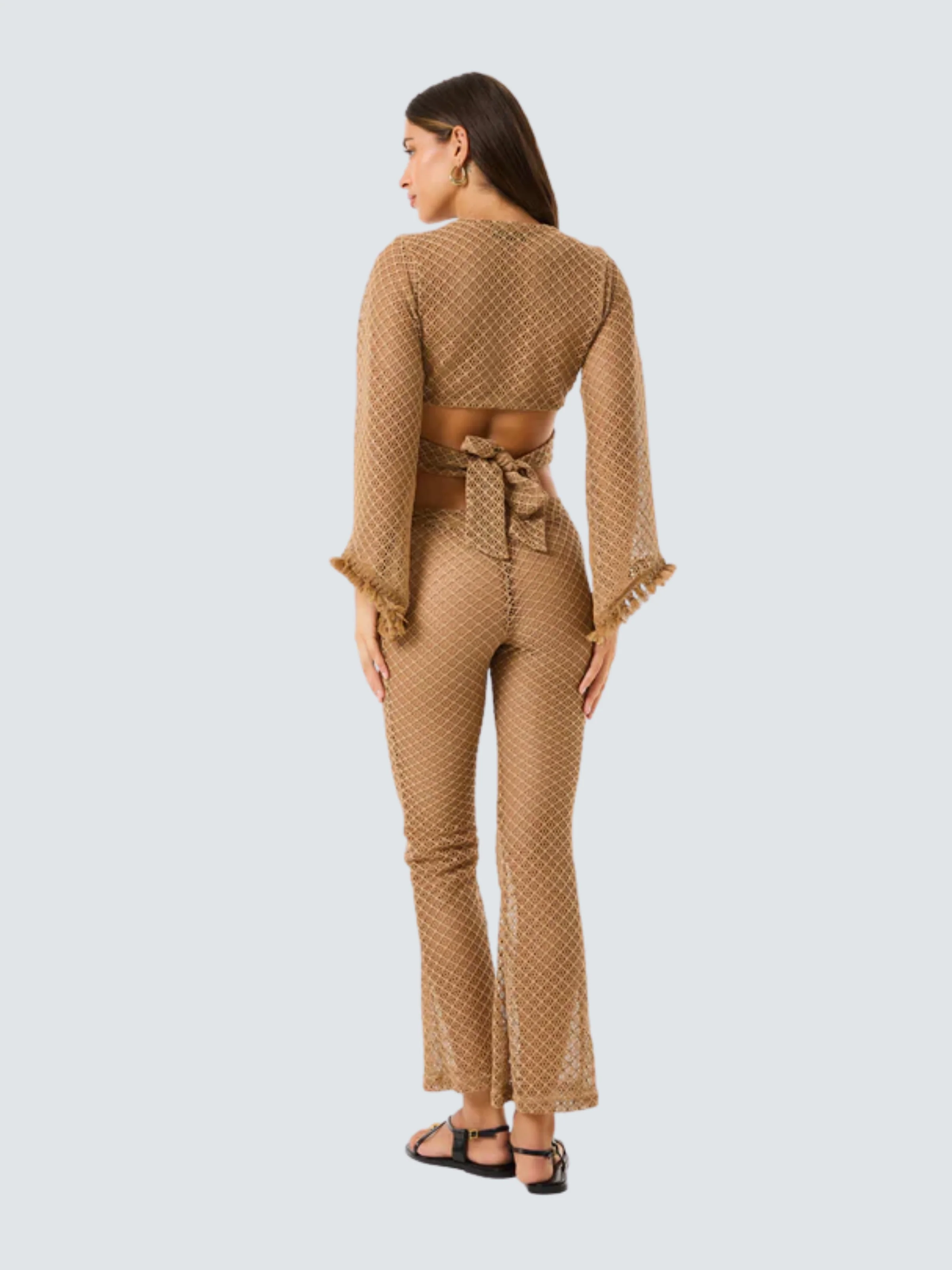 Pantalone mesh 4Giveness beige - Image 2