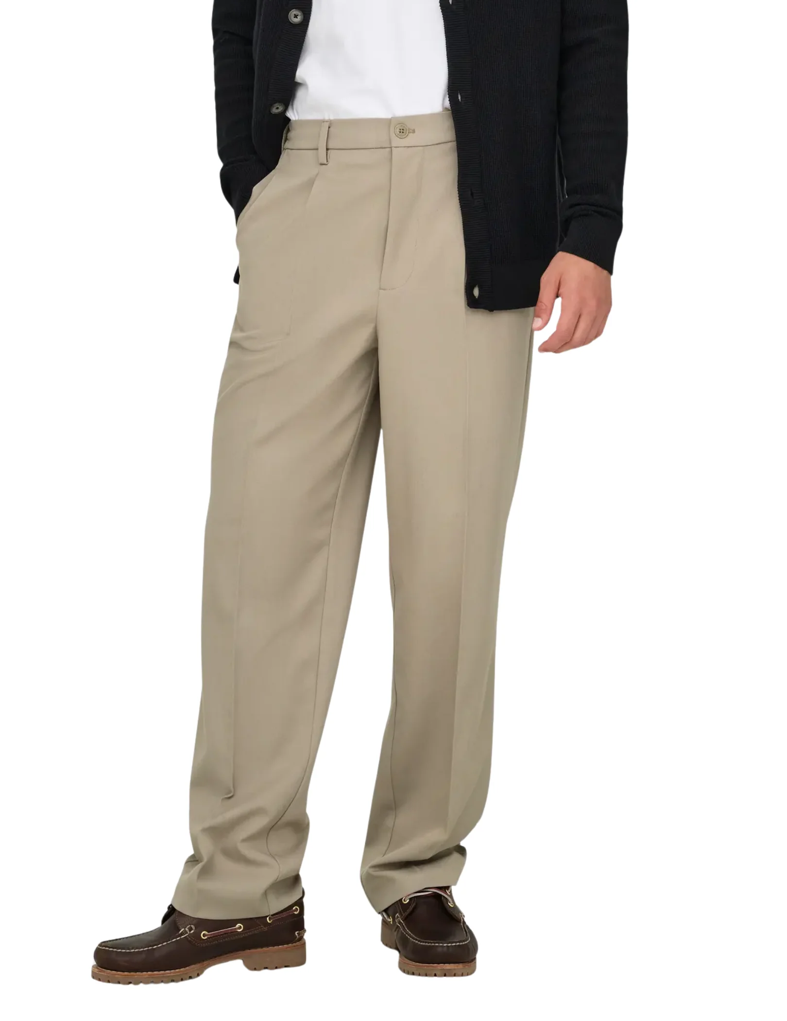 Pantalone Only & Sons beige con pinces - Image 3