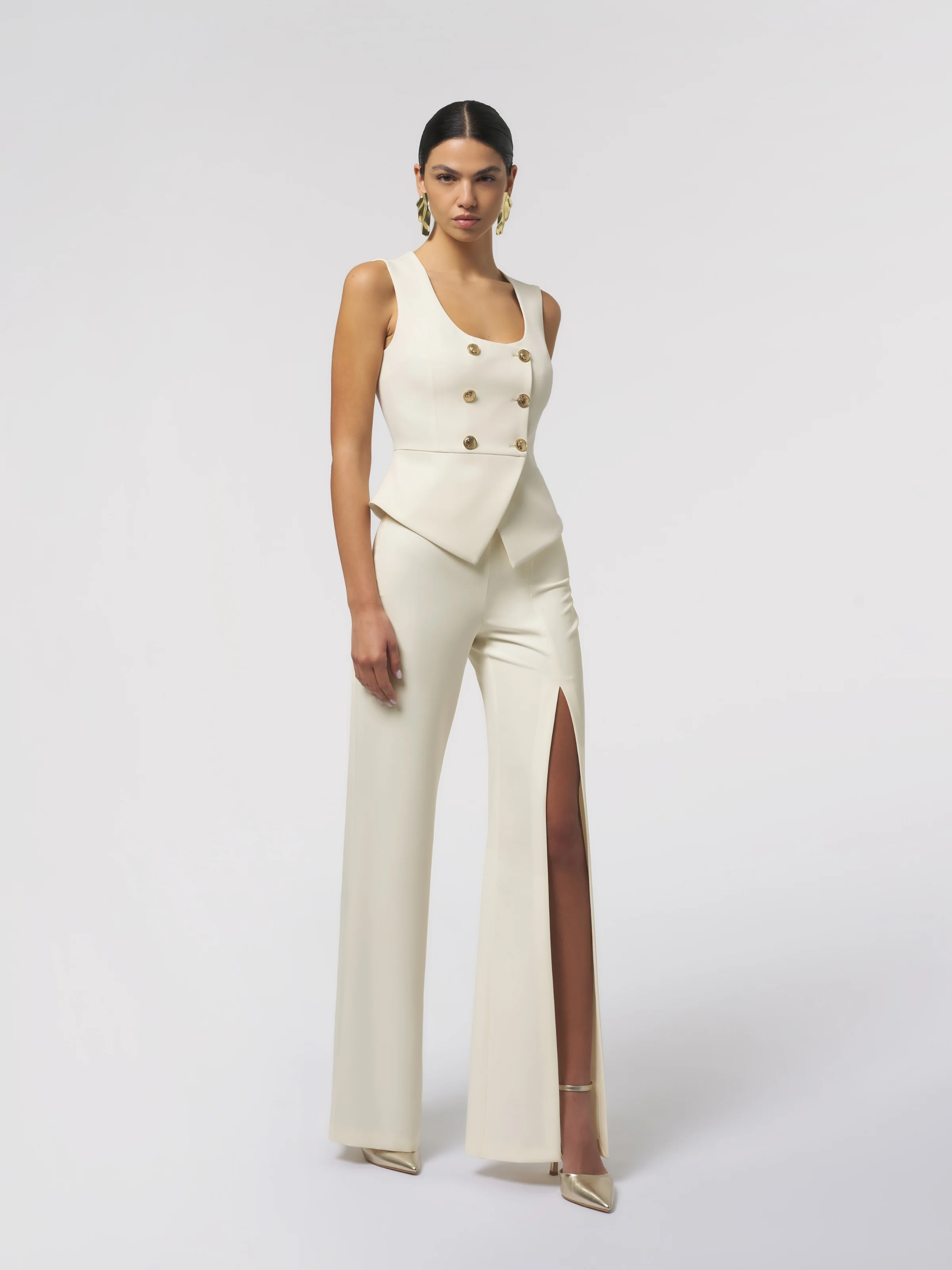 Pantalone "penta" Silence Limited bianco latte - Image 2