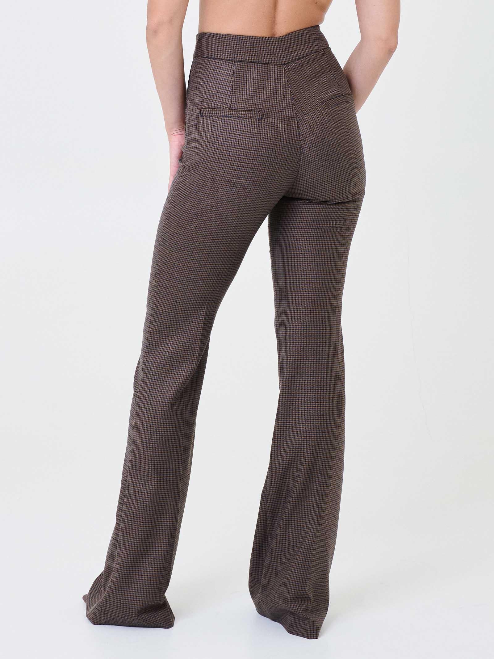 Pantalone pied de poule Silence Limited marrone e blu - Image 3