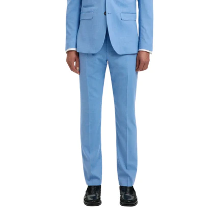 Pantalone Selected blu light con bottone laterale - Image 2