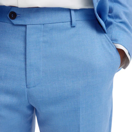 Pantalone Selected blu light con bottone laterale - Image 4