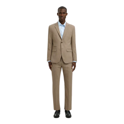 Pantalone Selected sabbia con bottone laterale - Image 3