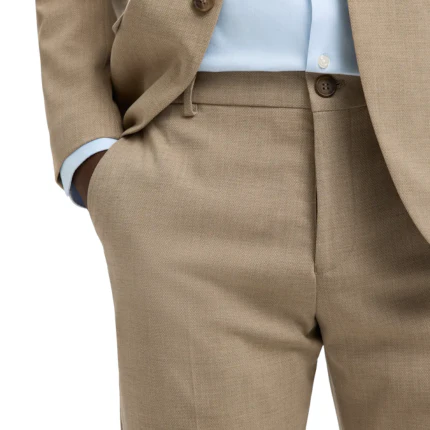 Pantalone Selected sabbia con bottone laterale - Image 4