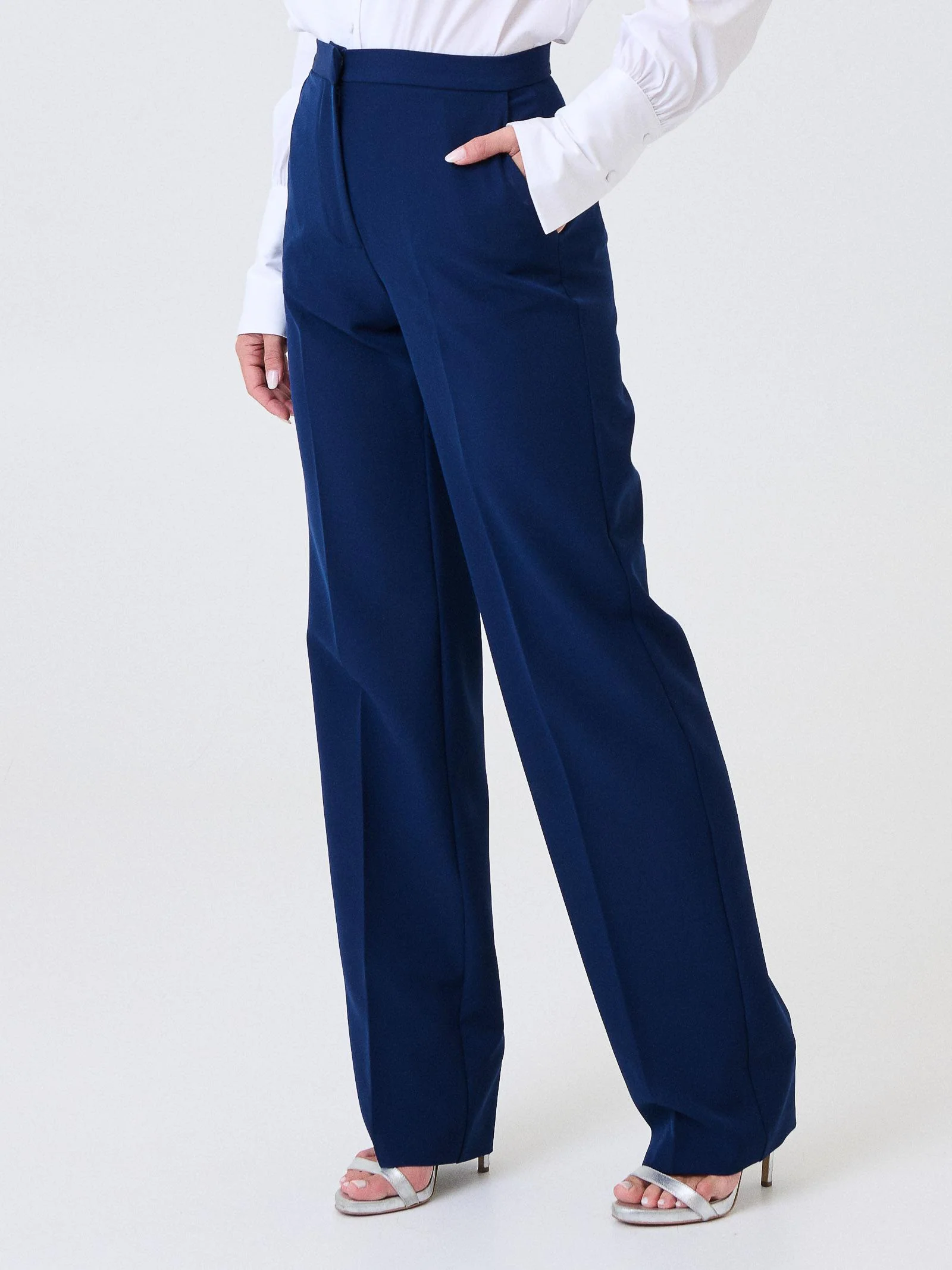 Pantalone a palazzo Silence Limited blu navy - Image 2