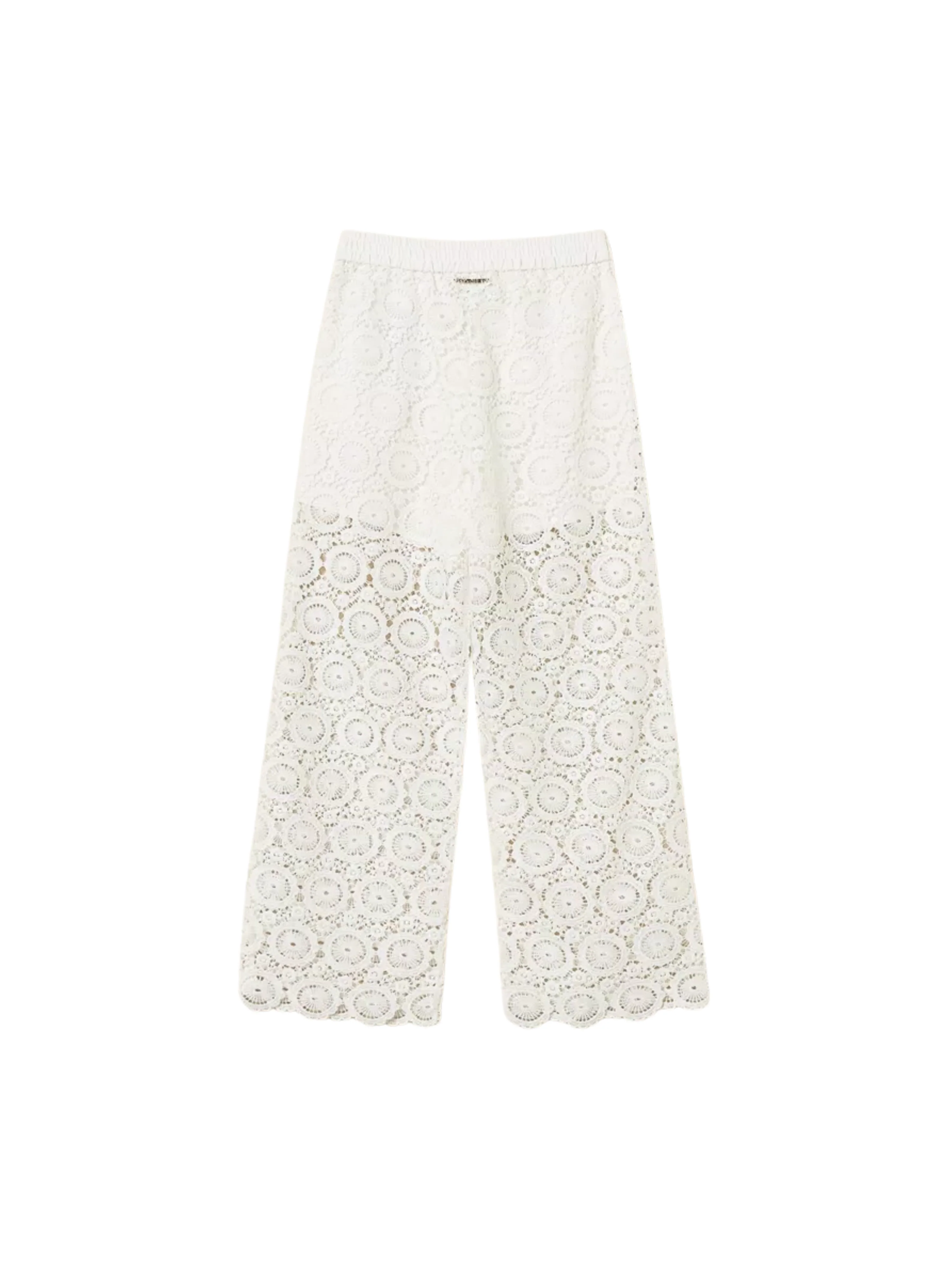 Pantalone Twinset bianco in pizzo macramè - Image 2