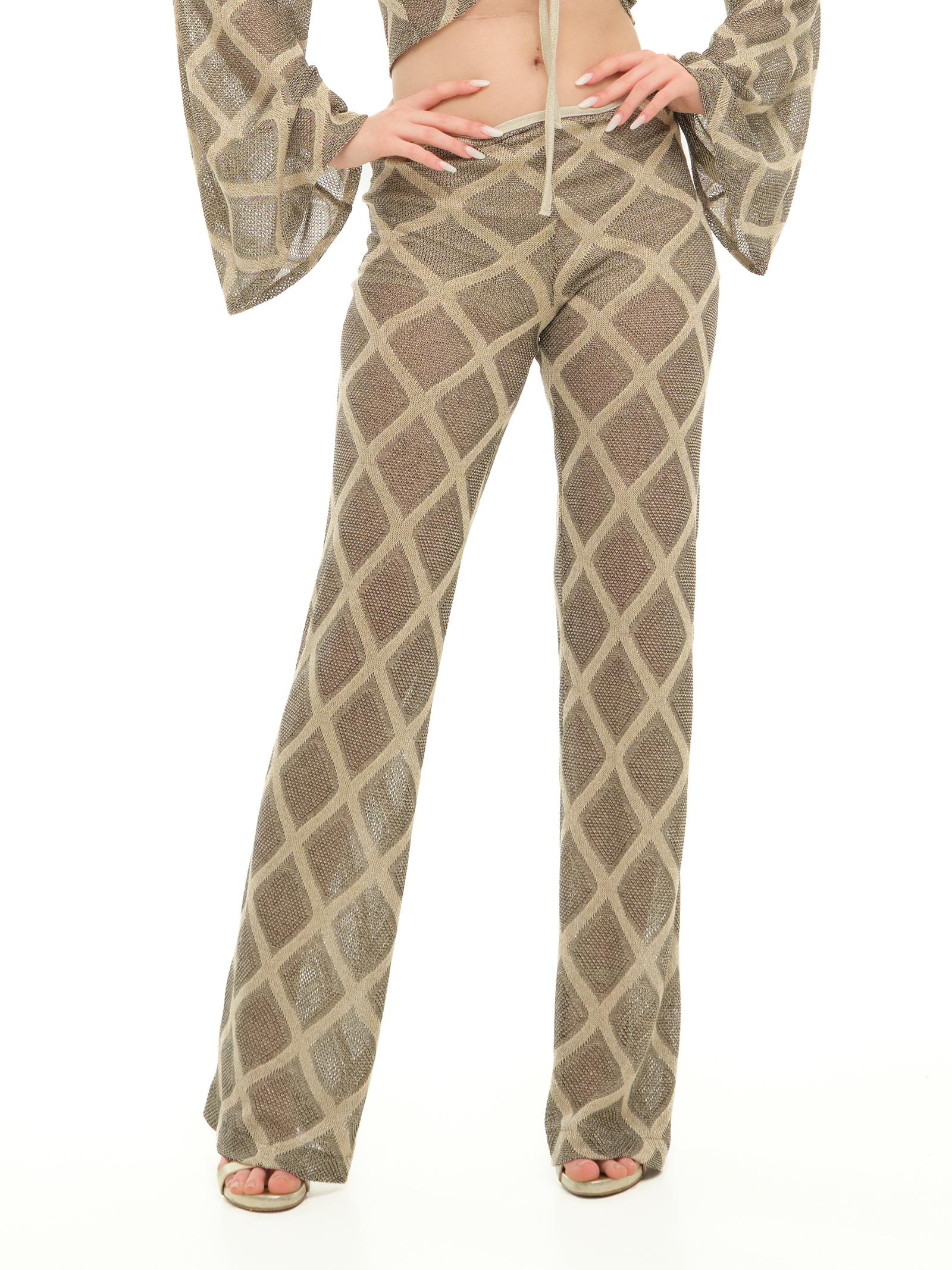 Pantaloni Haveone neri in lurex