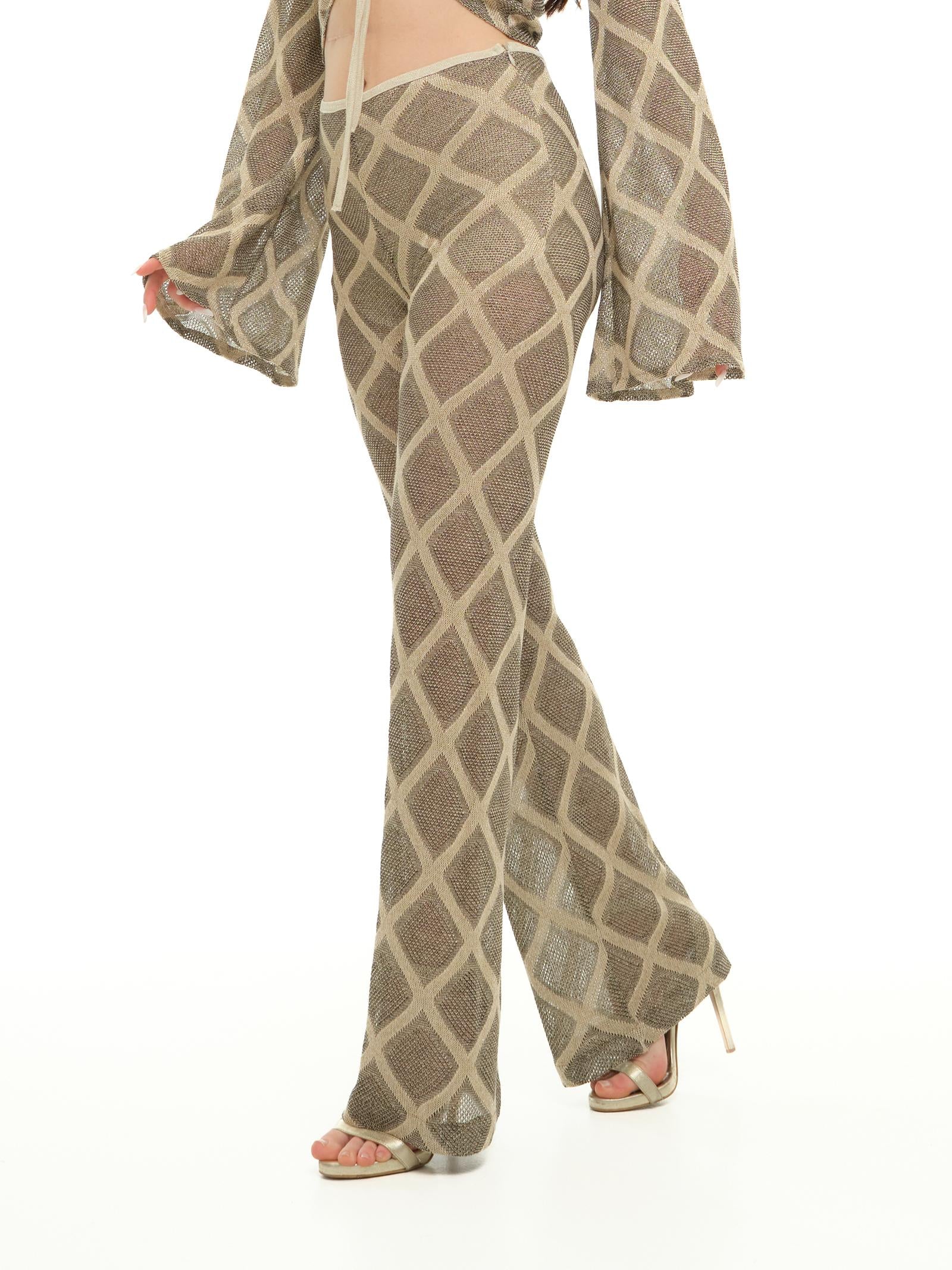 Pantaloni Haveone neri in lurex - Image 2