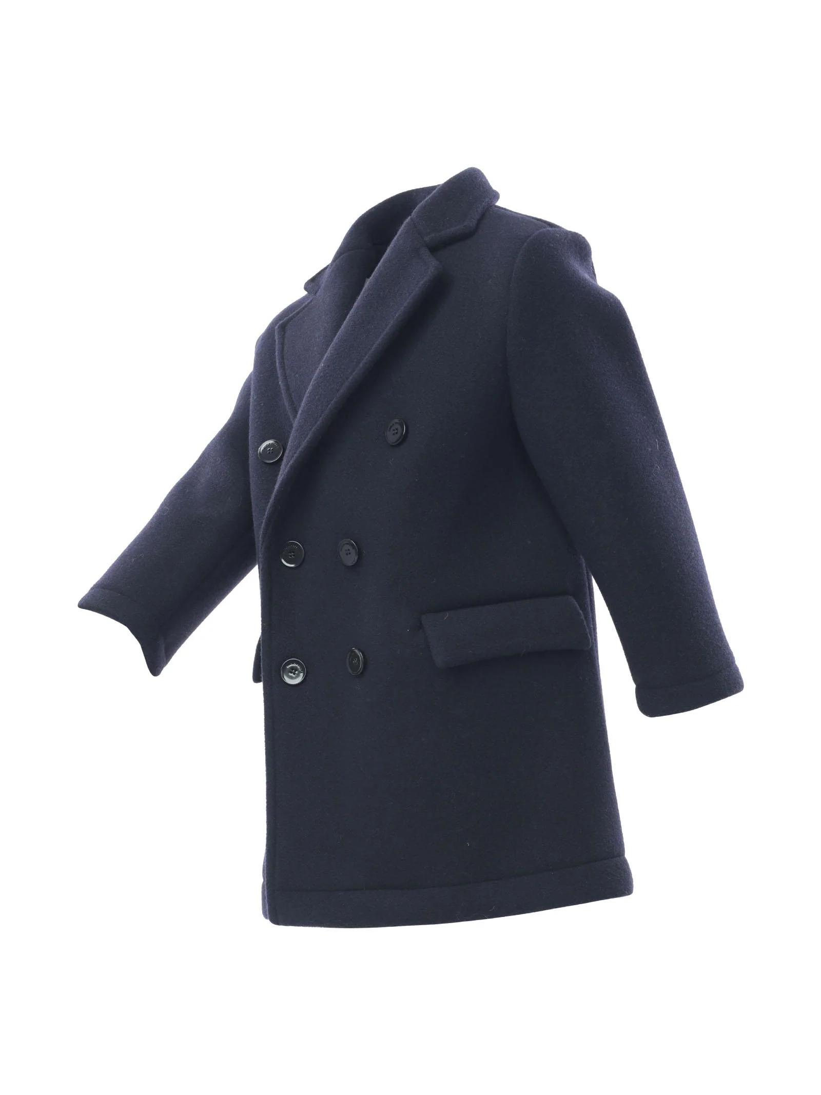Cappotto blu doppiopetto - Image 2