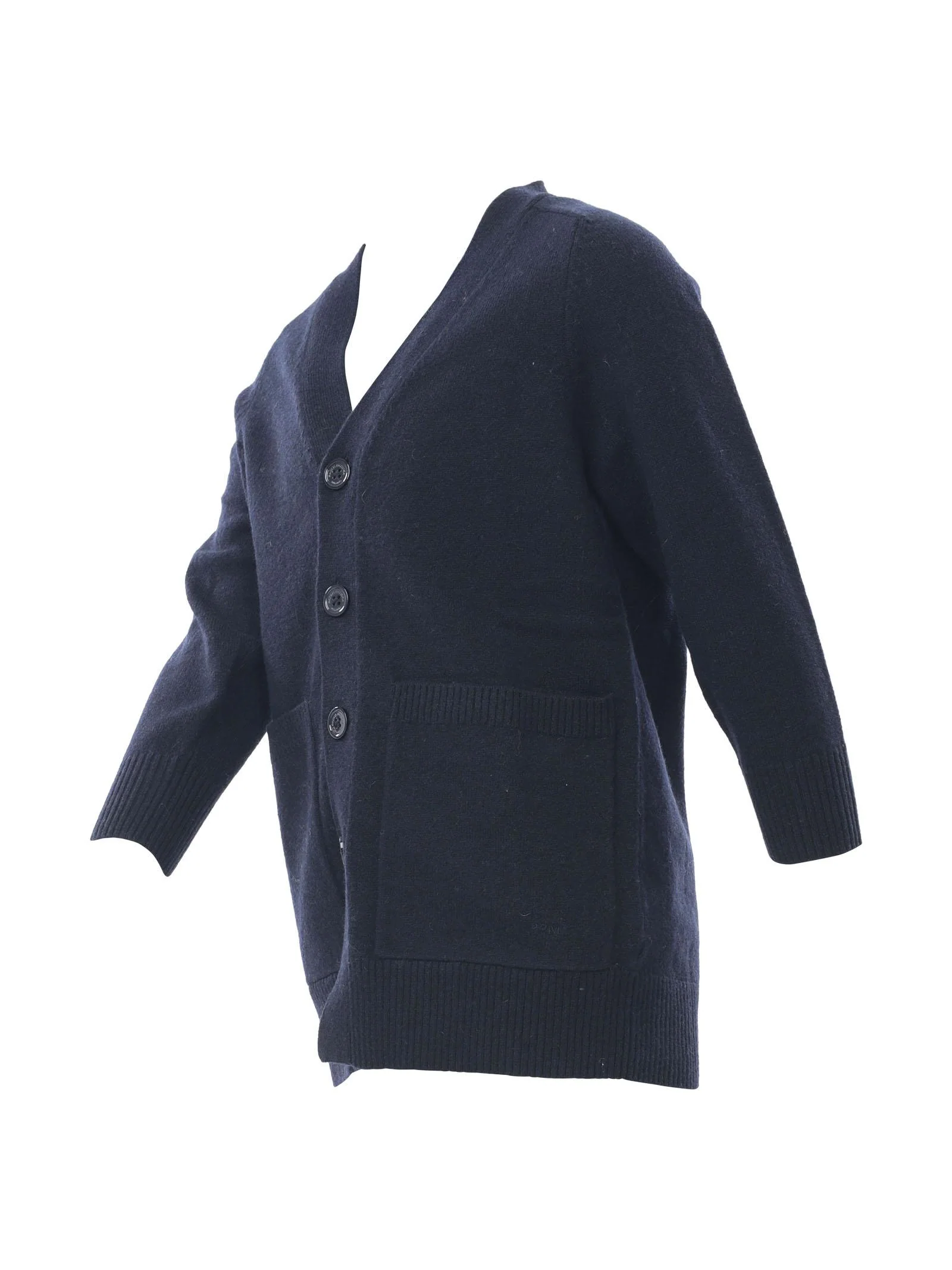 Cardigan blu con tasche - Image 2