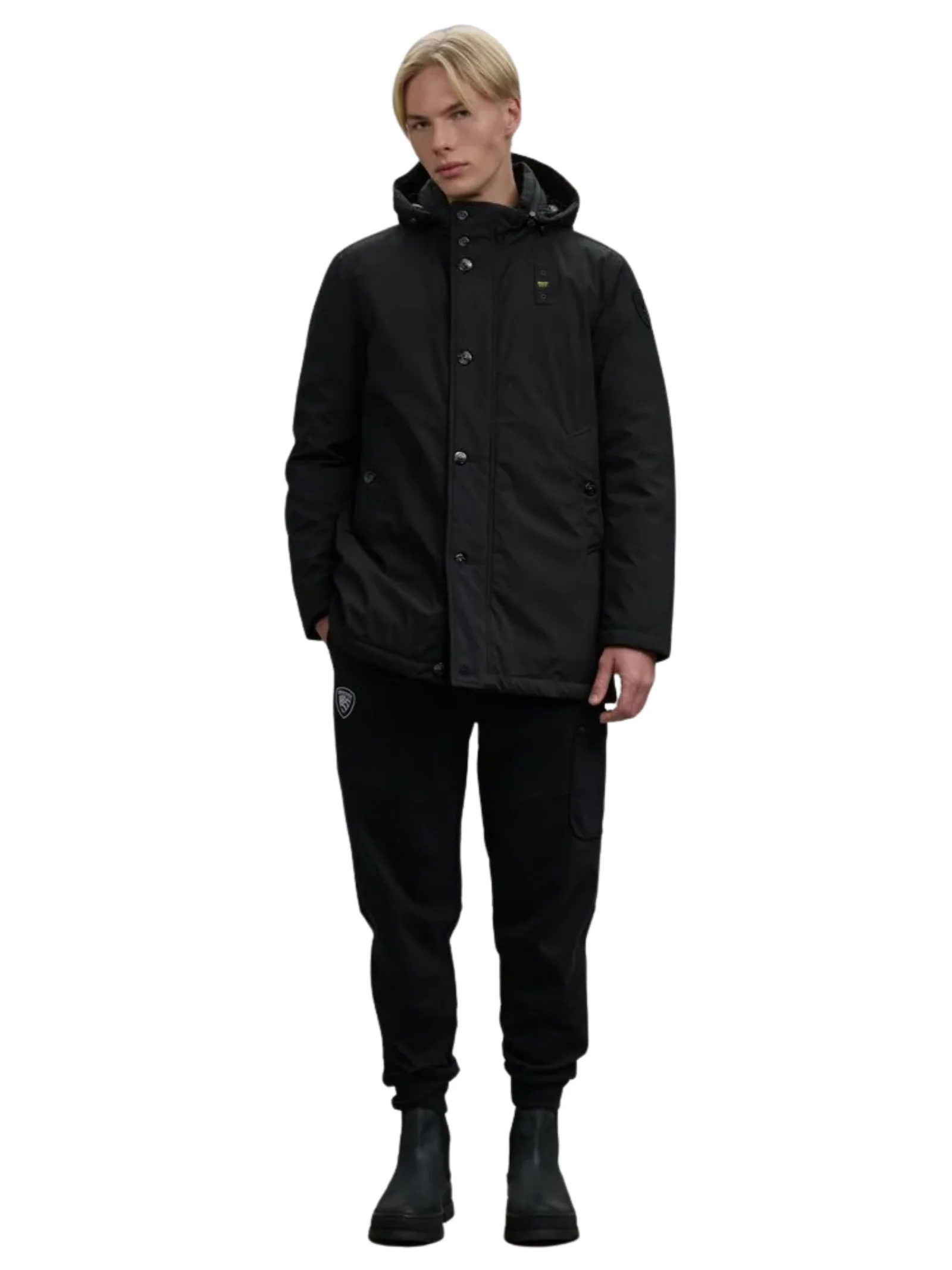 Parka con cappuccio removibile "Chester" Blauer nero - Image 3