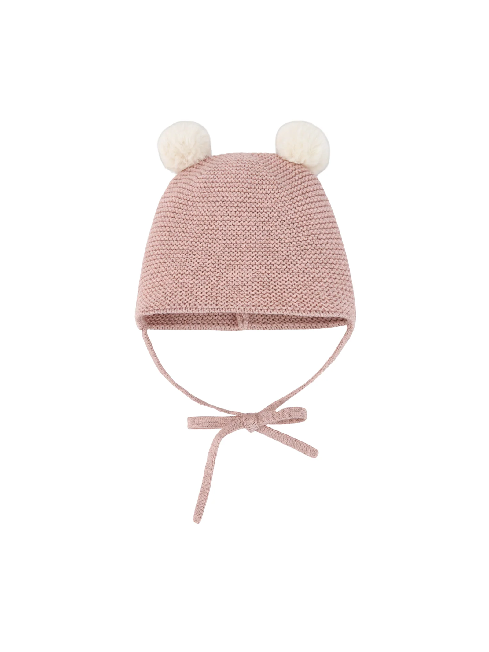 Cappello "esencial" Paz Rodriguez in cashmere con pompon rosa