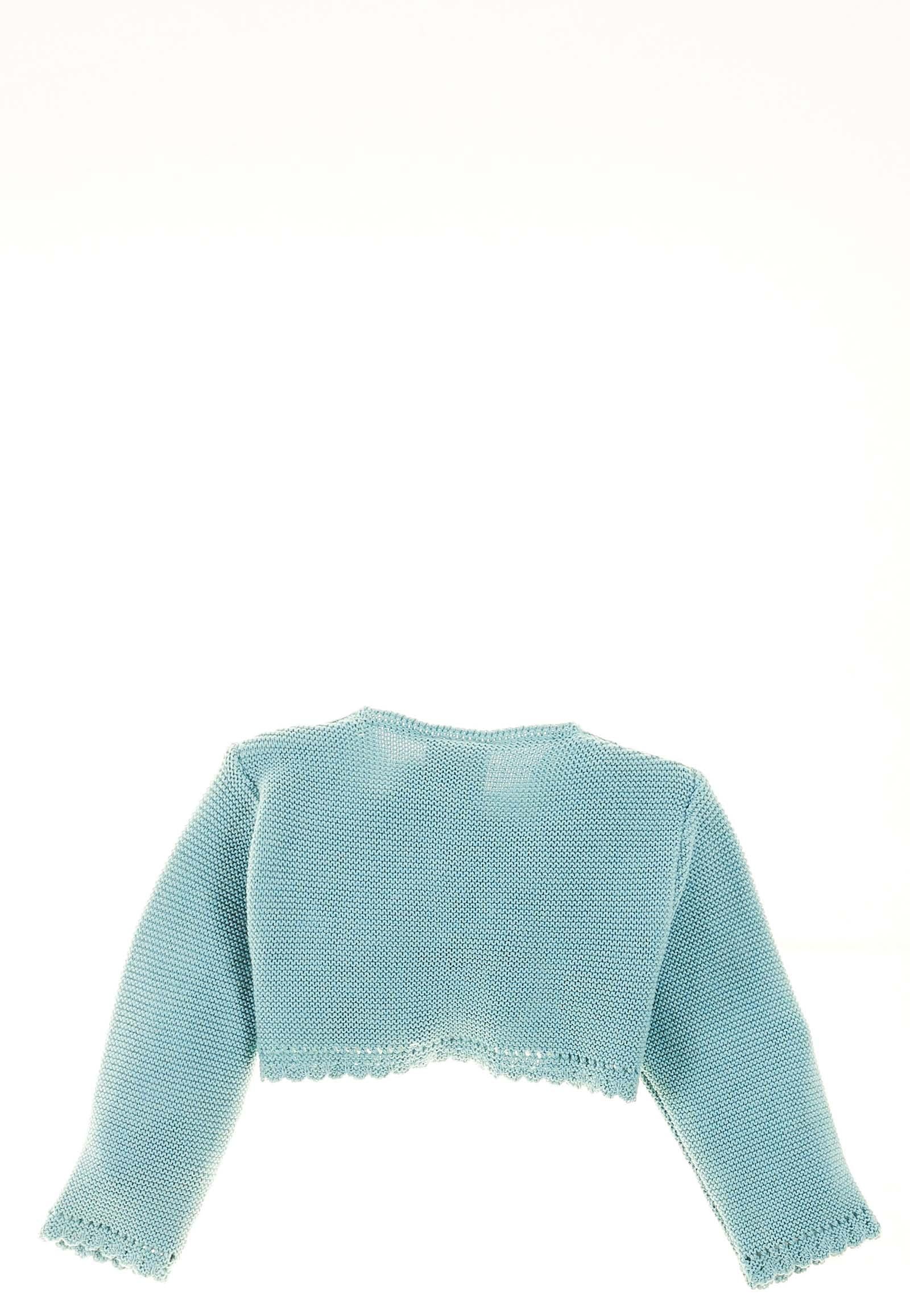 Cardigan in filo verde acqua - Image 2