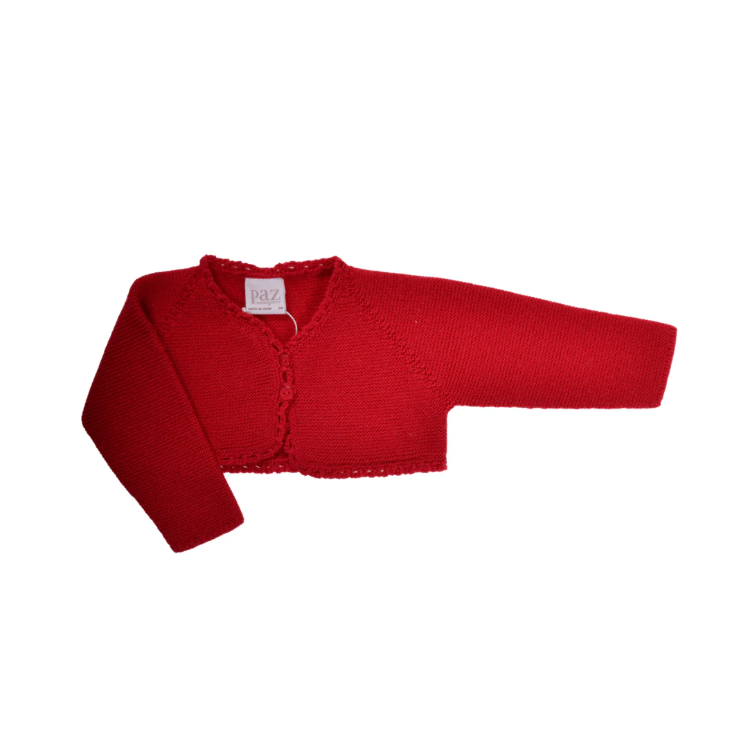 Cardigan rosso con bottone Paz Rodriguez - Image 2
