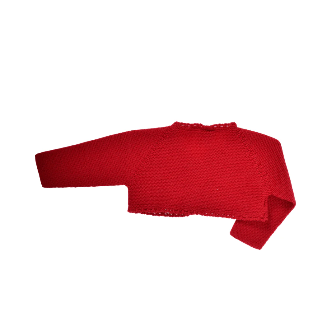 Cardigan rosso con bottone Paz Rodriguez - Image 3