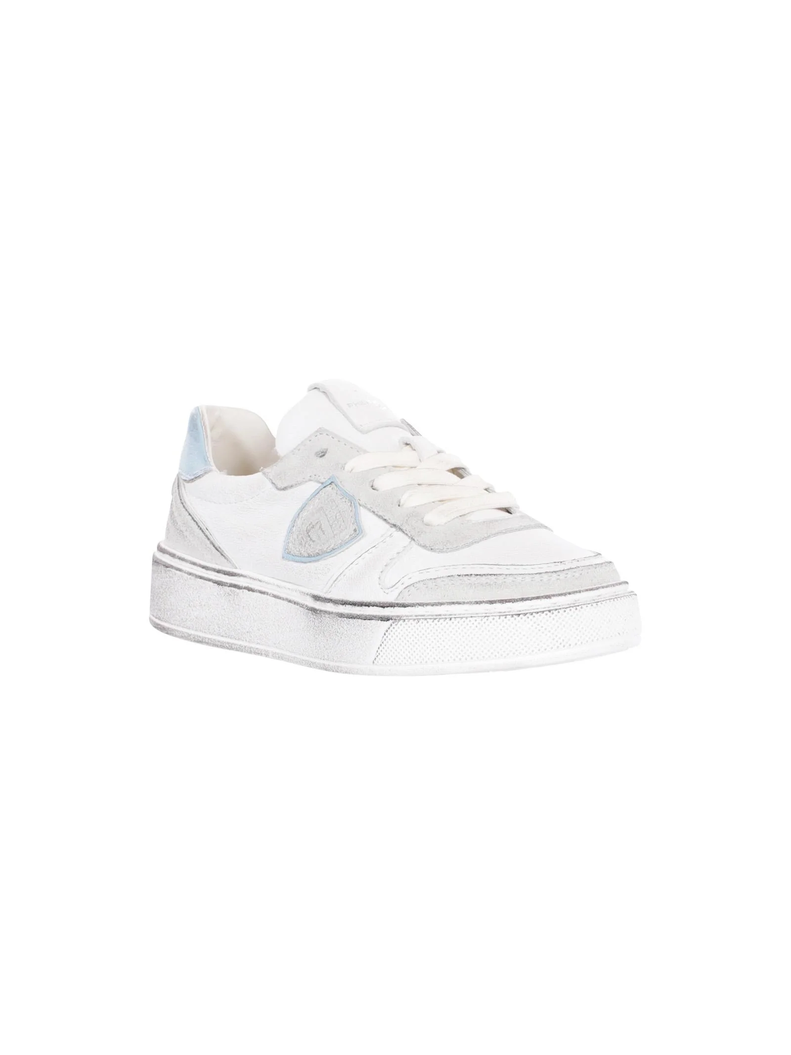 Sneakers bambino Philippe Model Nice bianche e turchese - Image 2