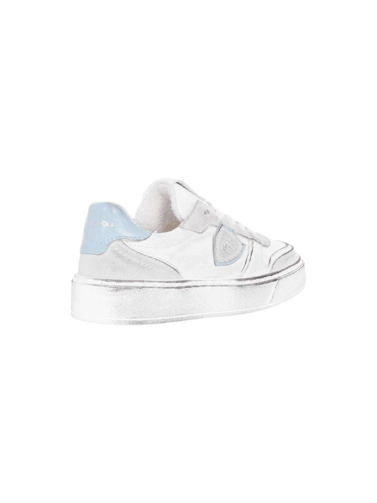 Sneakers bambino Philippe Model Nice bianche e turchese - Image 3