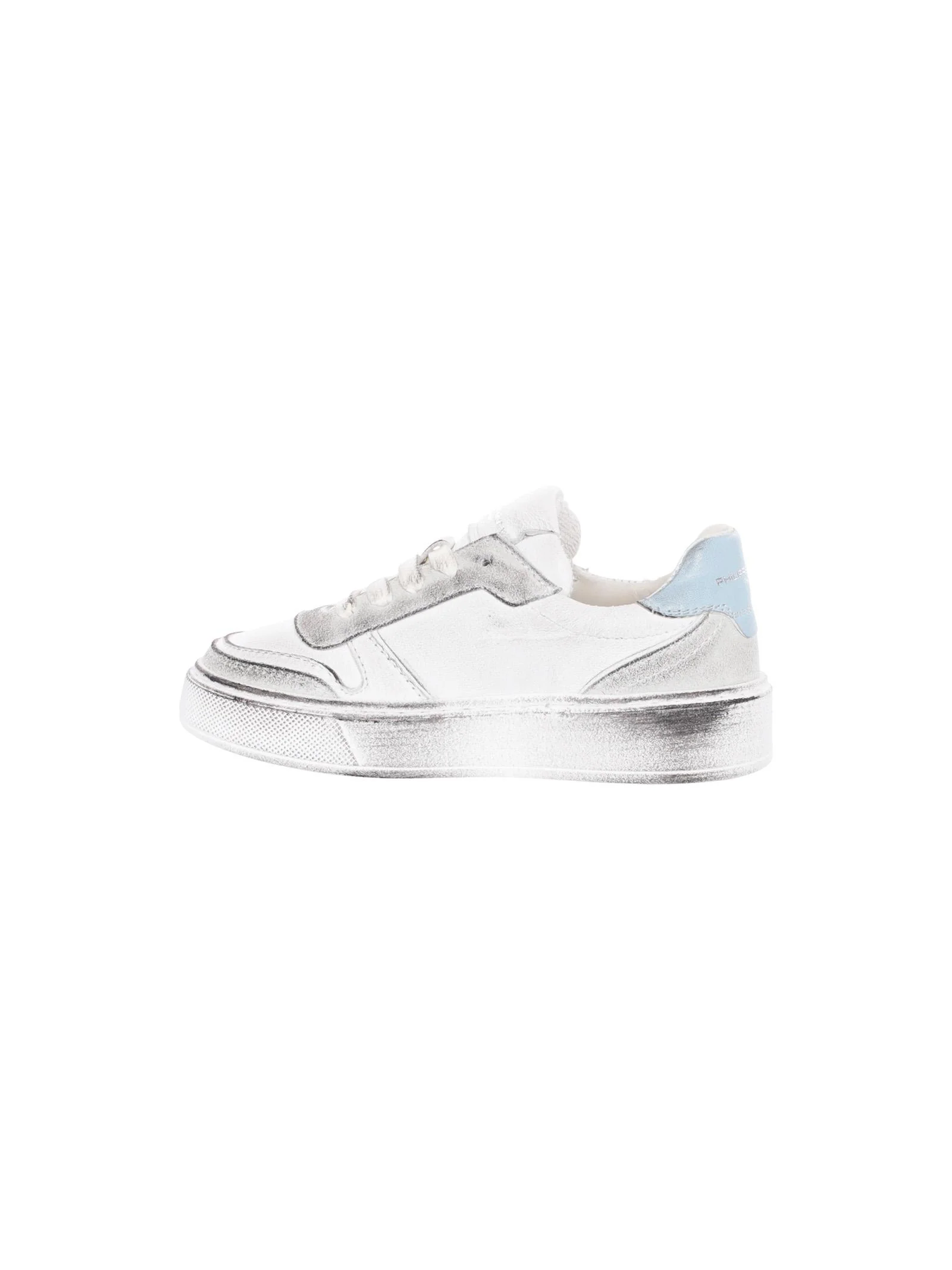 Sneakers bambino Philippe Model Nice bianche e turchese - Image 4