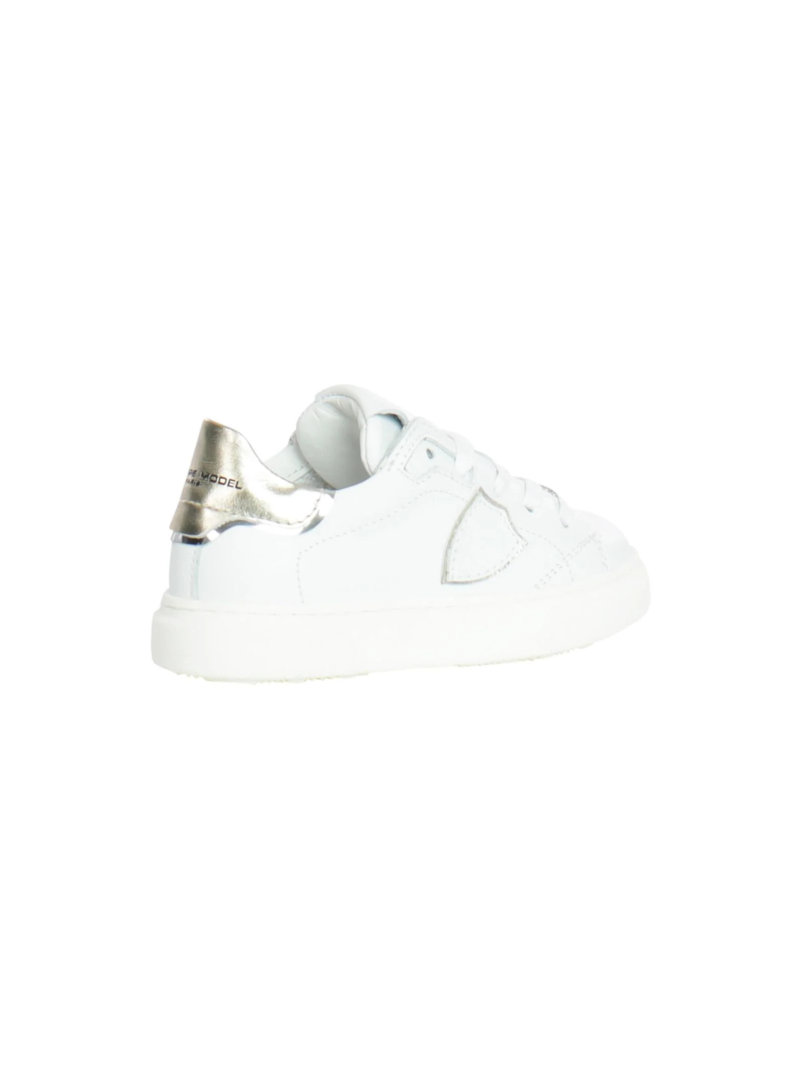 Sneakers in pelle bianca con talloncino gold - Image 3