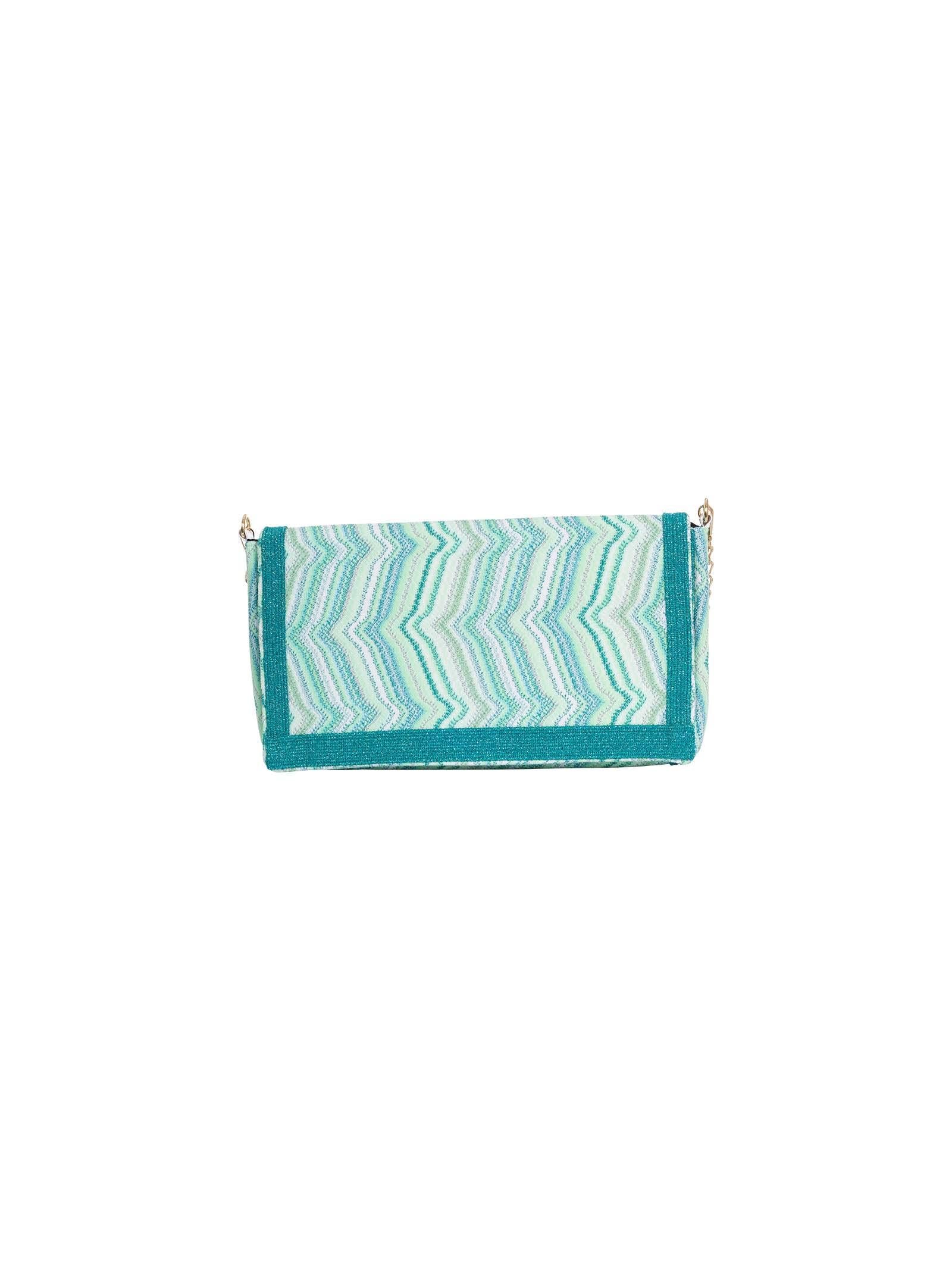 Pochette Pho Firenze verde acqua chevron
