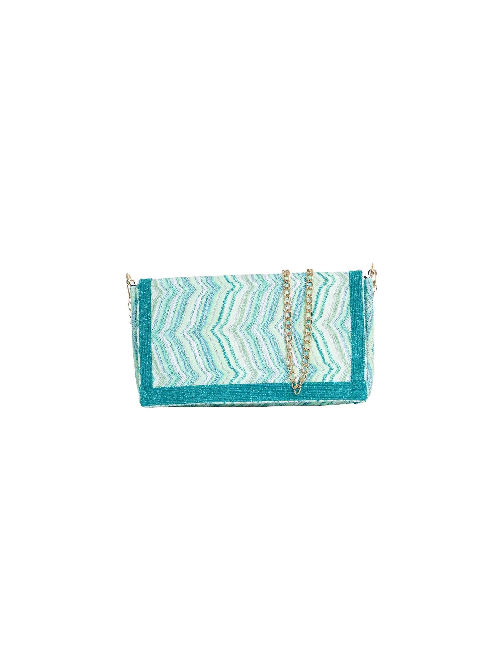 Pochette Pho Firenze verde acqua chevron - Image 2
