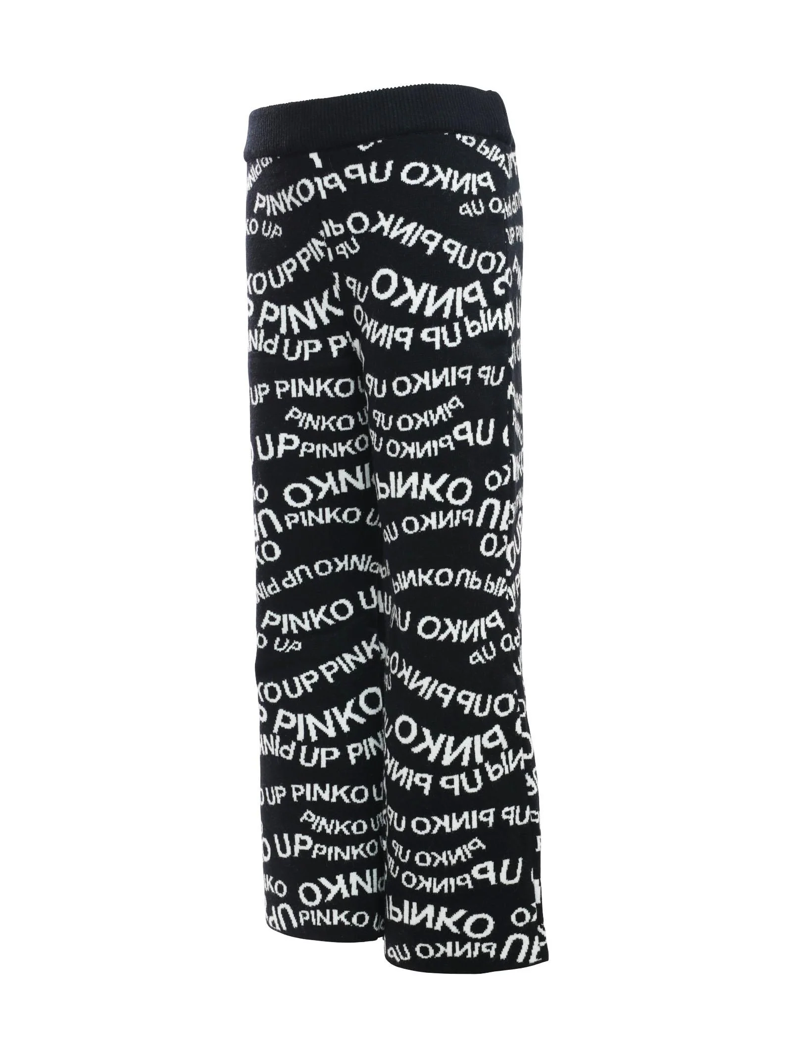 Pantalone nero e bianco jacquard - Image 2