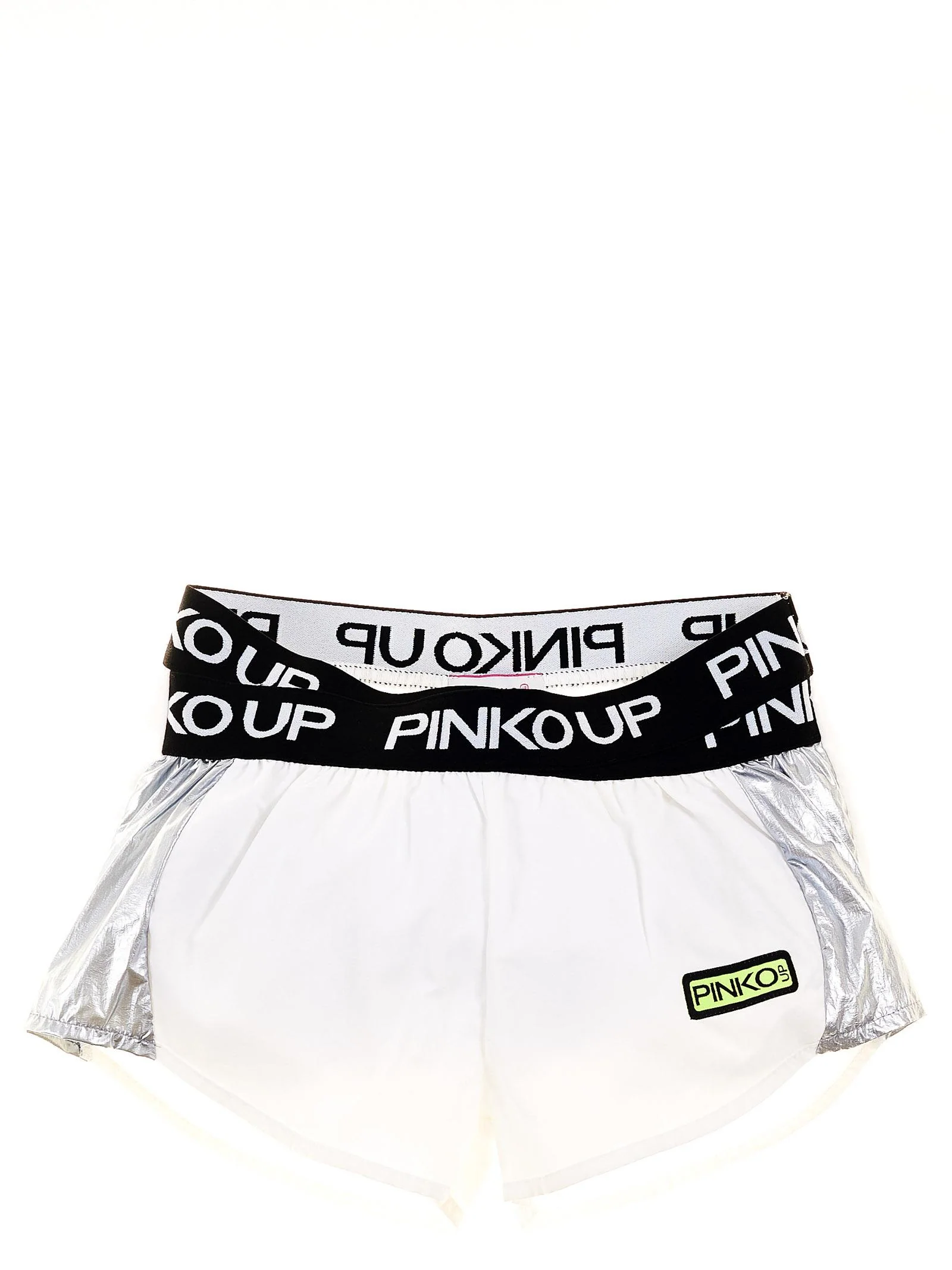 Shorts bianco con bande nylon