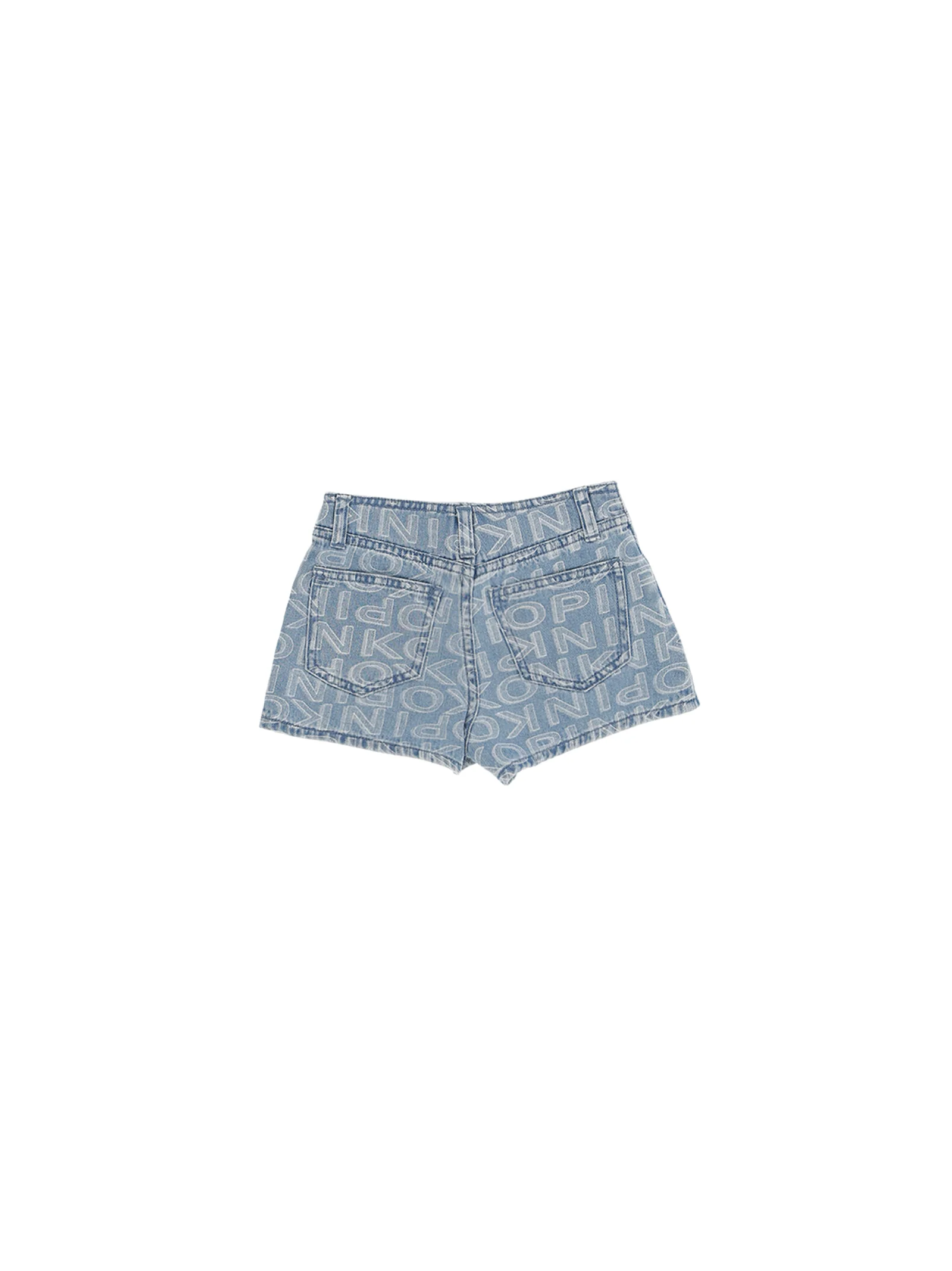 Shorts Pinko azzurri con stampa logo all over - Image 2