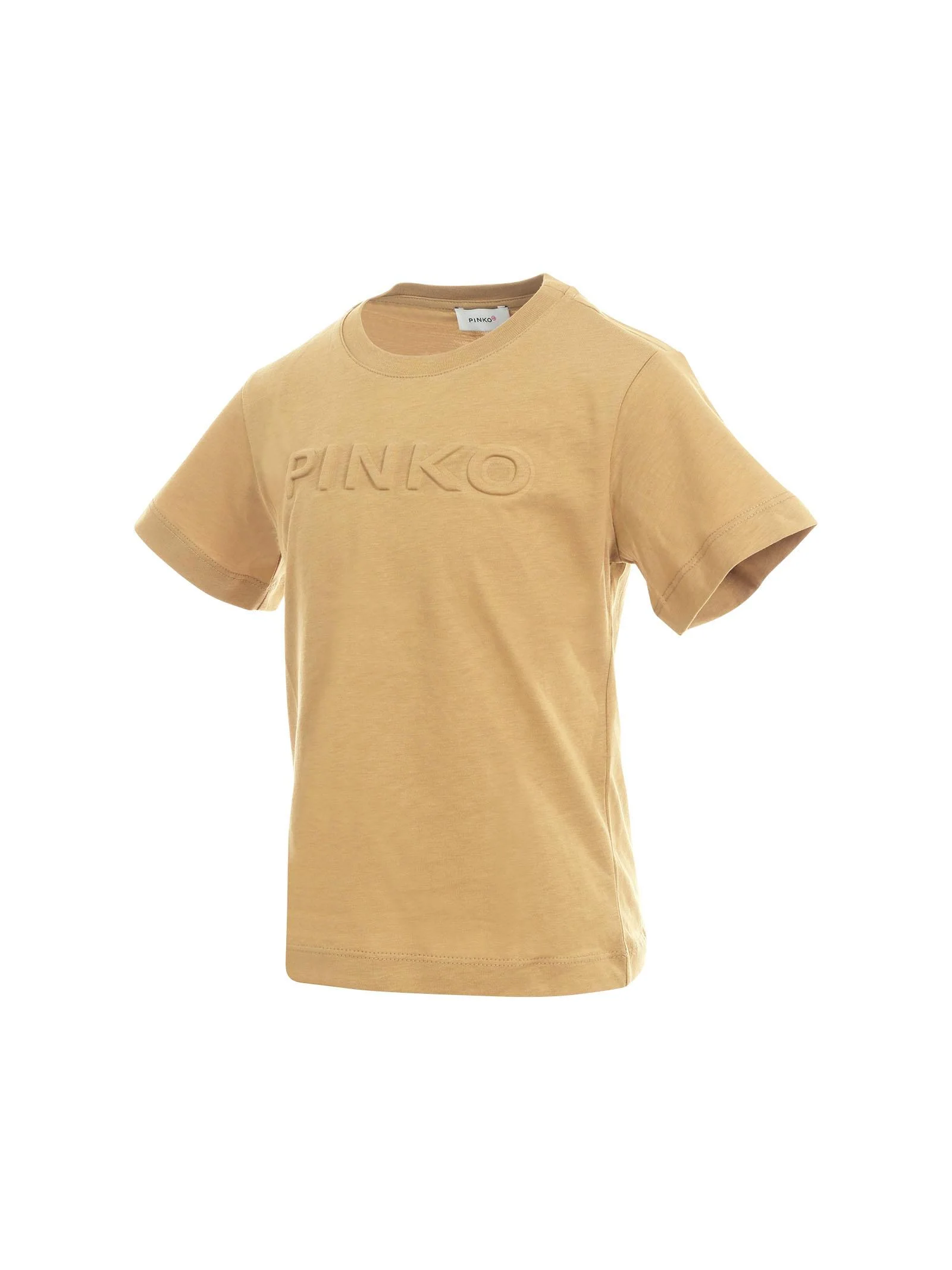 T-Shirt Pinko verde oliva con logo lettering in rilievo - Image 2