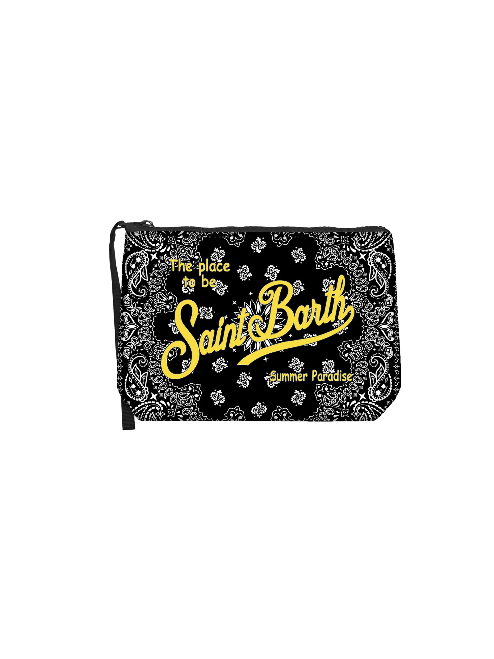 Pochette "Aline Bandanna Round 00" Saint Barth nera