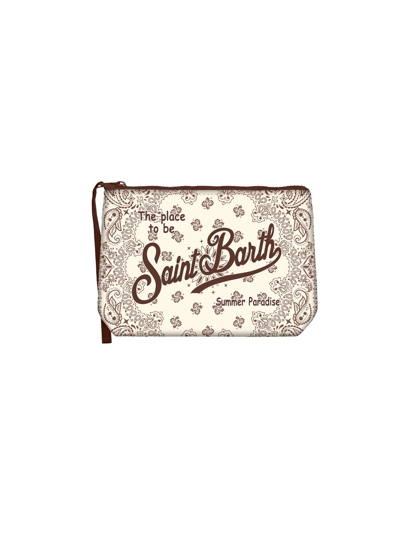 Pochette "Bandanna Round 10" Saint Barth avorio