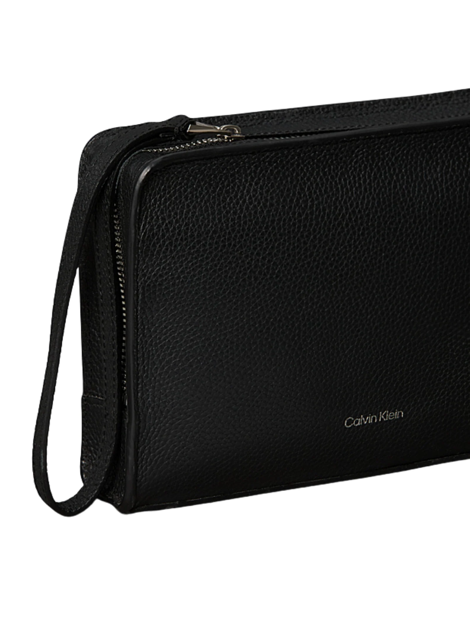 Pochette Calvin Klein nera con logo goffrato laminato - Image 4