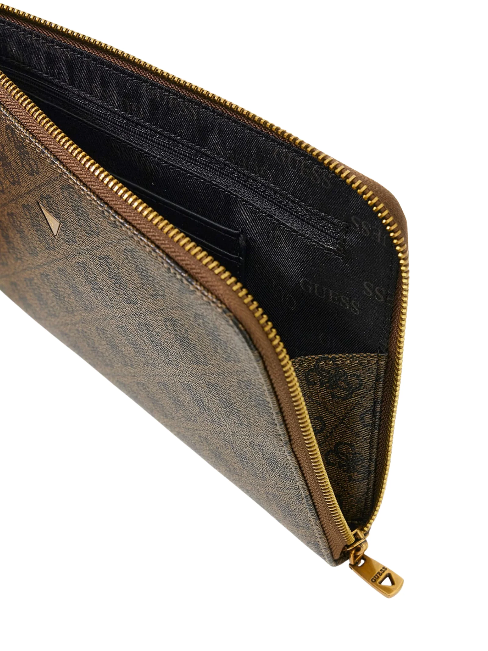 Pochette con polsino Guess marrone scuro fantasia logo 4G - Image 3
