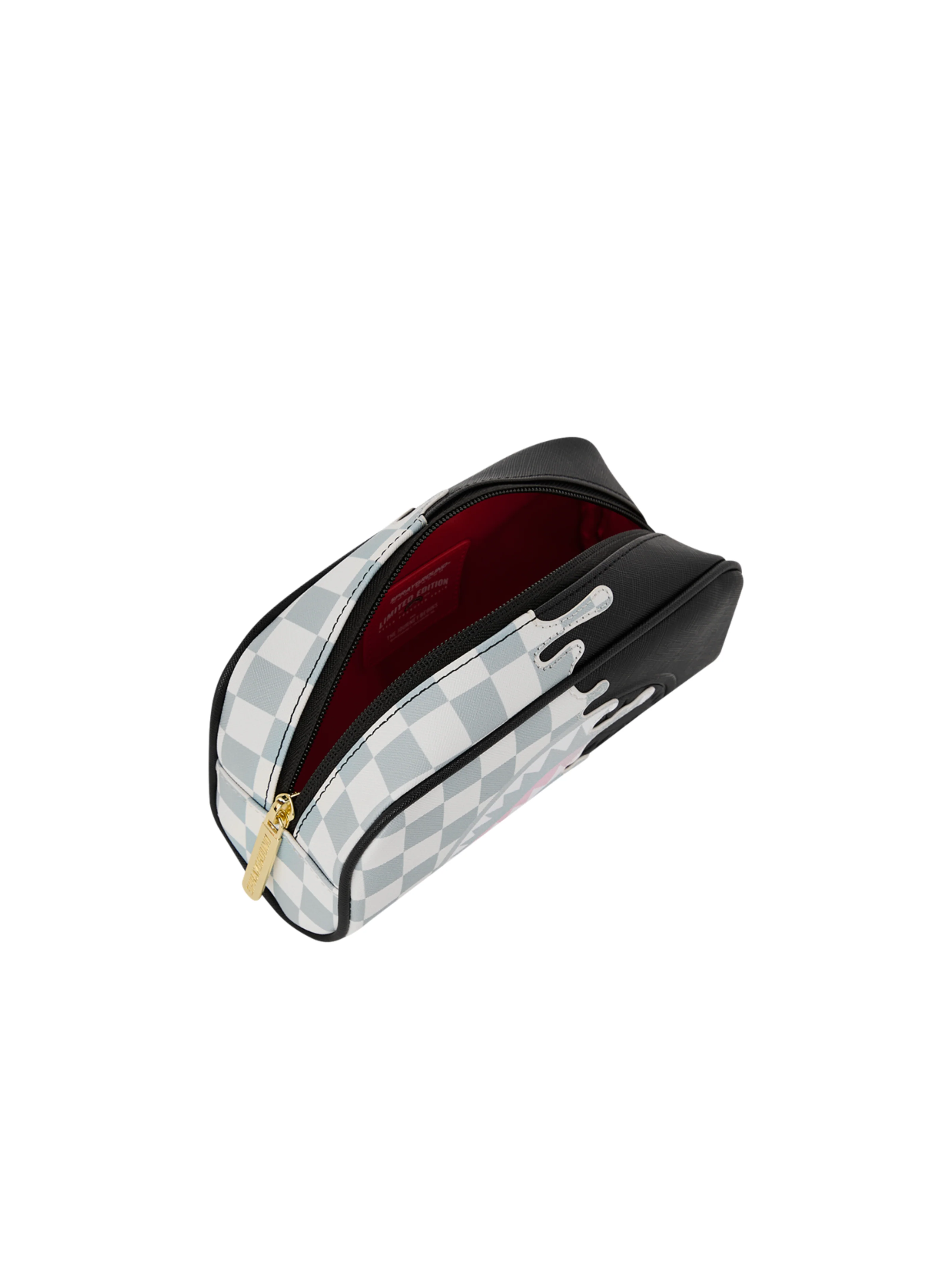 Pochette "Cream Check Side Drip" Sprayground nero - Image 5