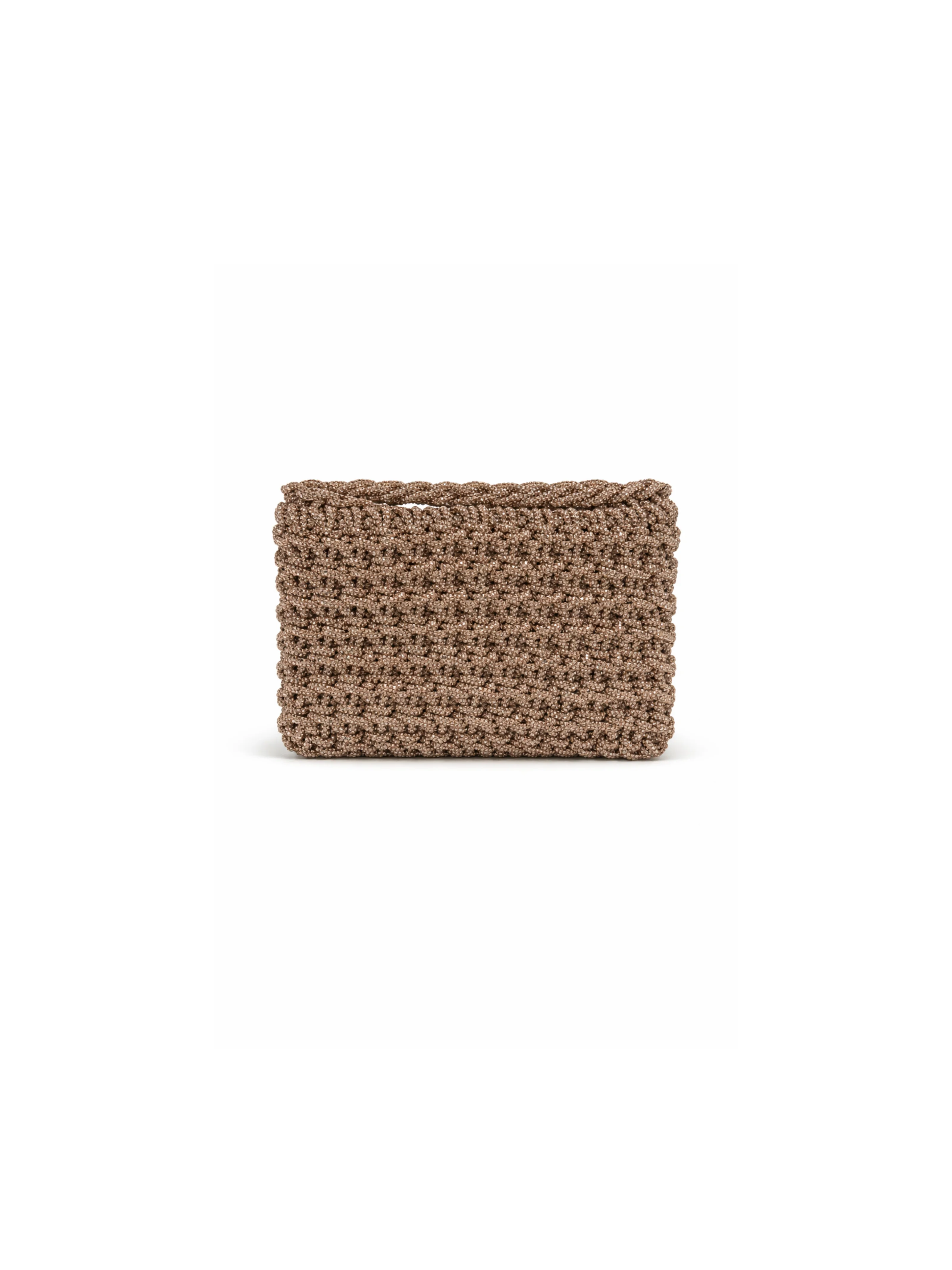 Pochette crochet Pho Firenze oro rosa in strass all over - Image 3