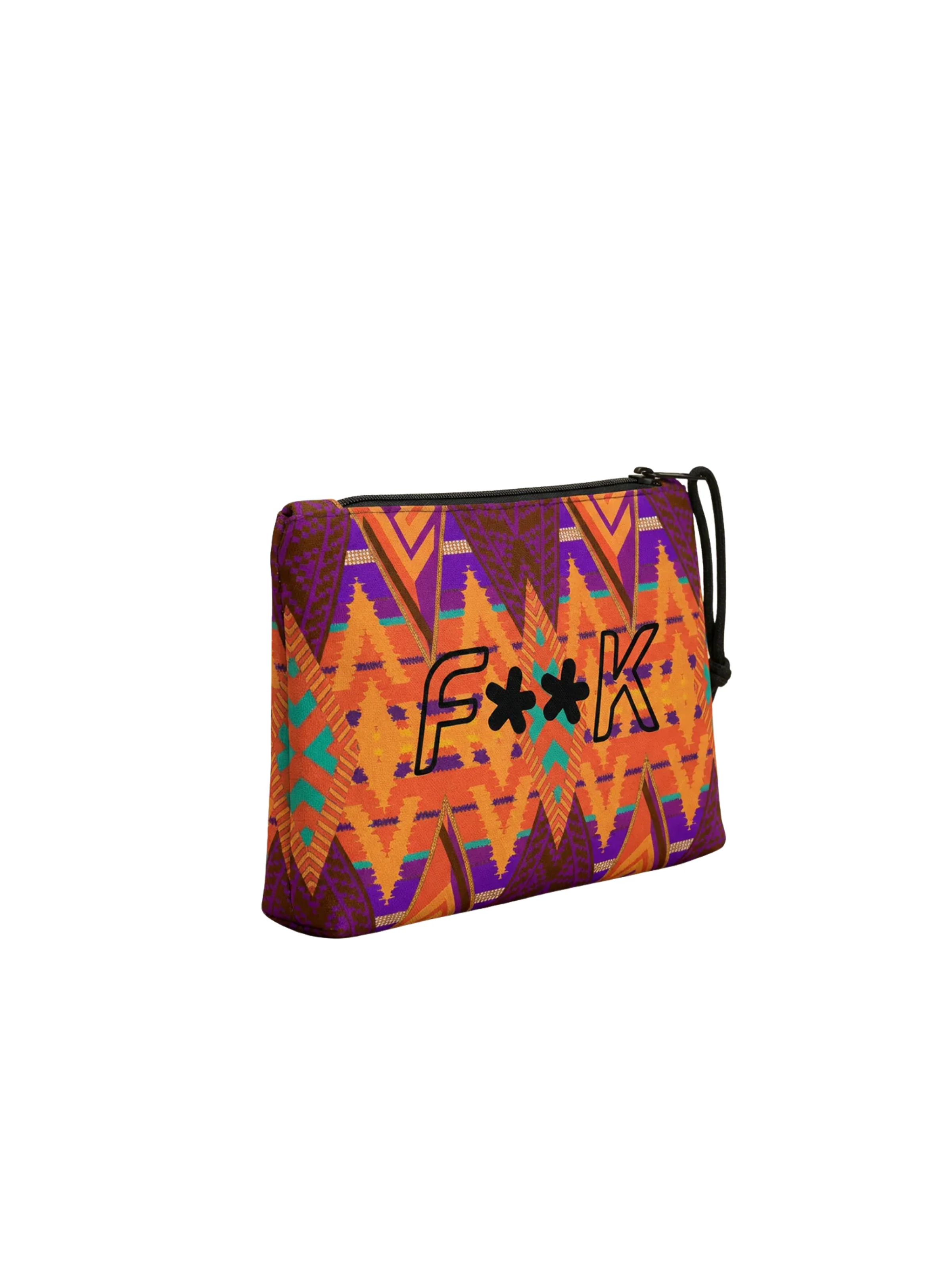 Pochette Fk arancione e viola con fantasia etnica - Image 2